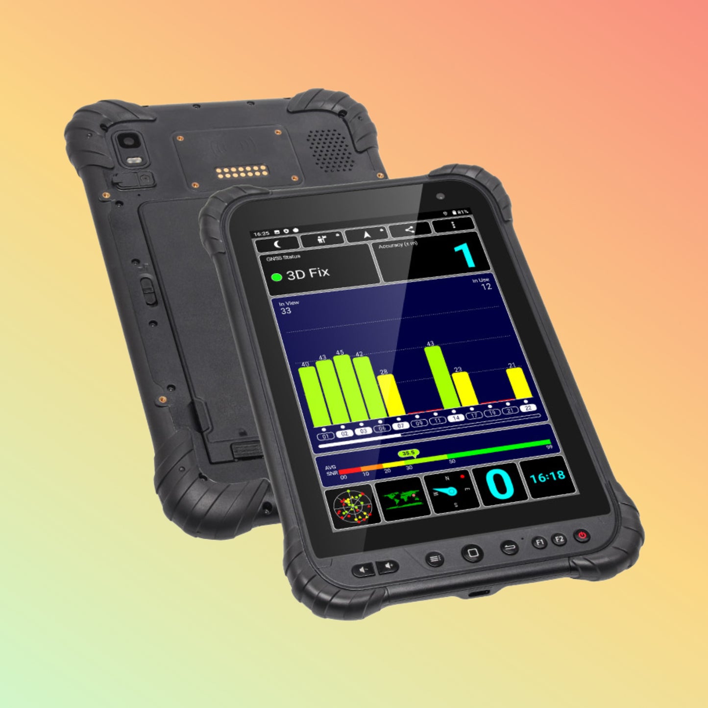 QCOM P300 Pro 8-Inch Rugged Android Tablet 4G LTE NFC | NEOTECH® UAE
