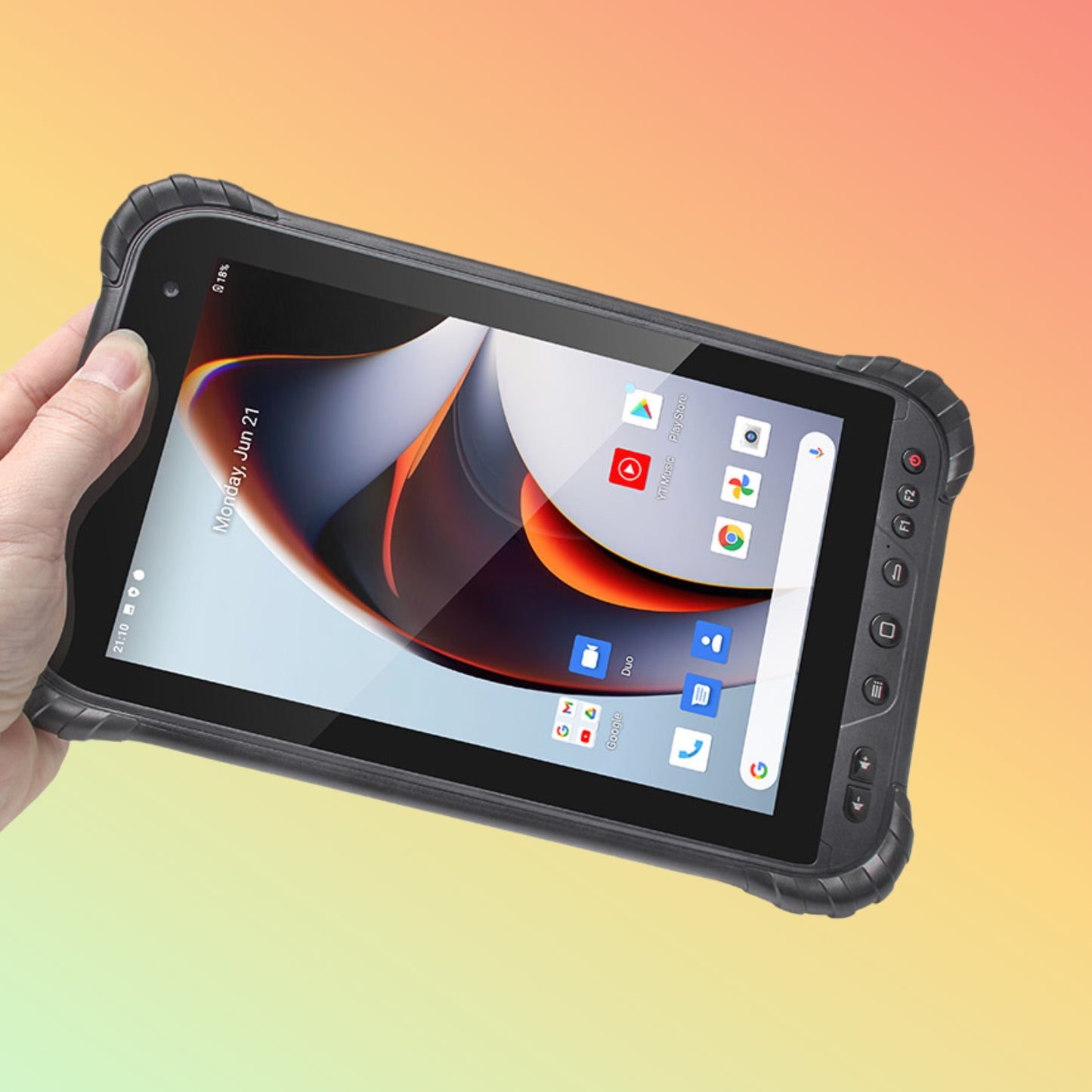 QCOM P300 Pro 8-Inch Rugged Android Tablet 4G LTE NFC | NEOTECH® UAE