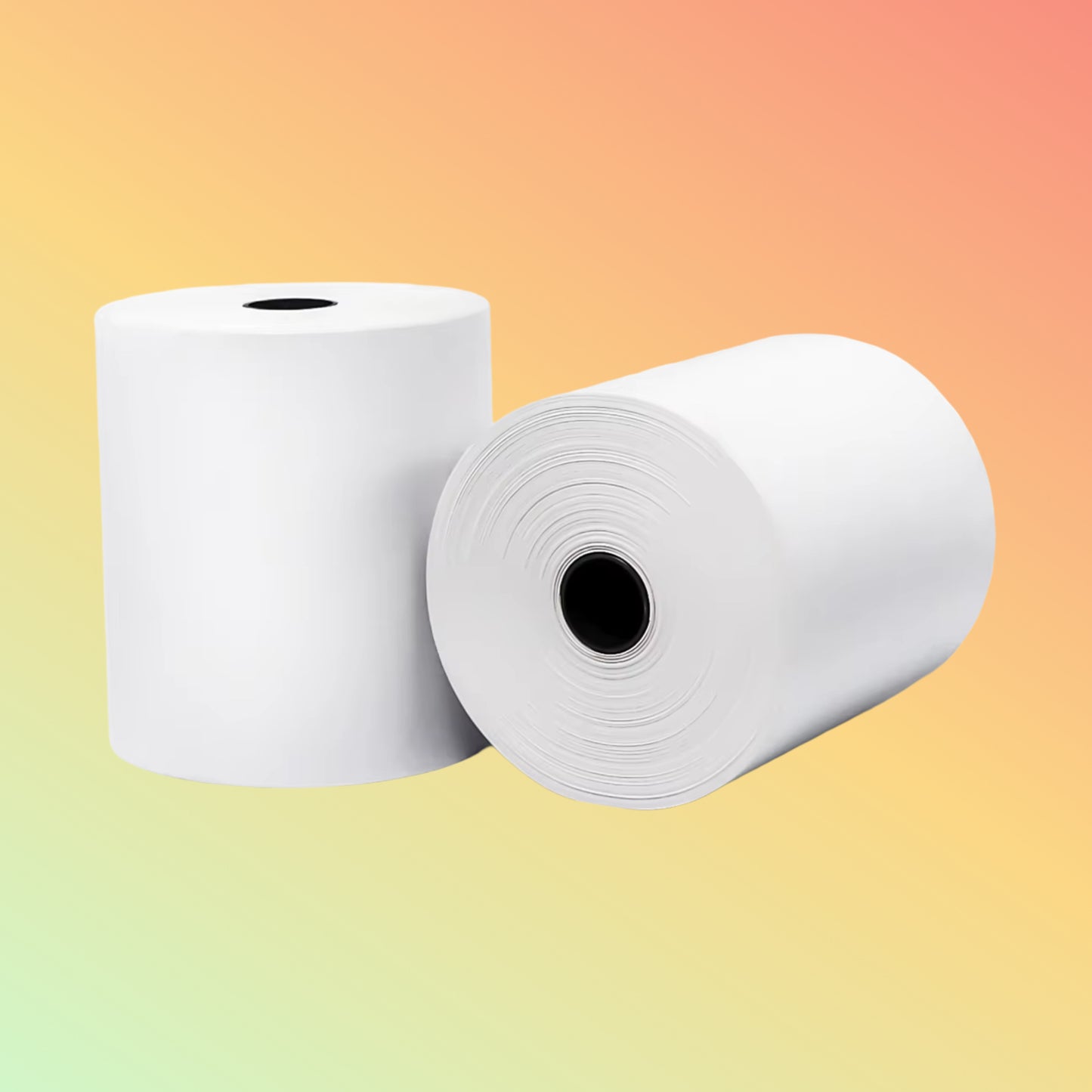 कस्टम थर्मल पेपर रोल 80x80 65gsm कैश रजिस्टर रसीद 80x70 Pos प्रिंटर के लिए कोरलेस थर्मल पेपर