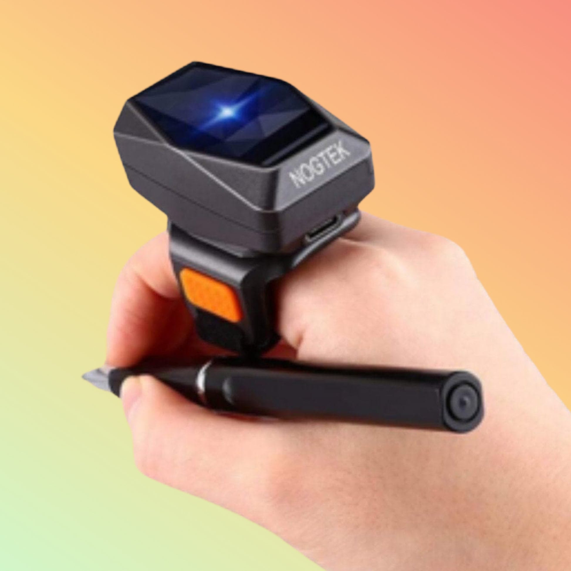 NOGTEK YH1561-BLACK-USB BT-2D Wireless Ring Barcode Scanner NEOTECH® UAE