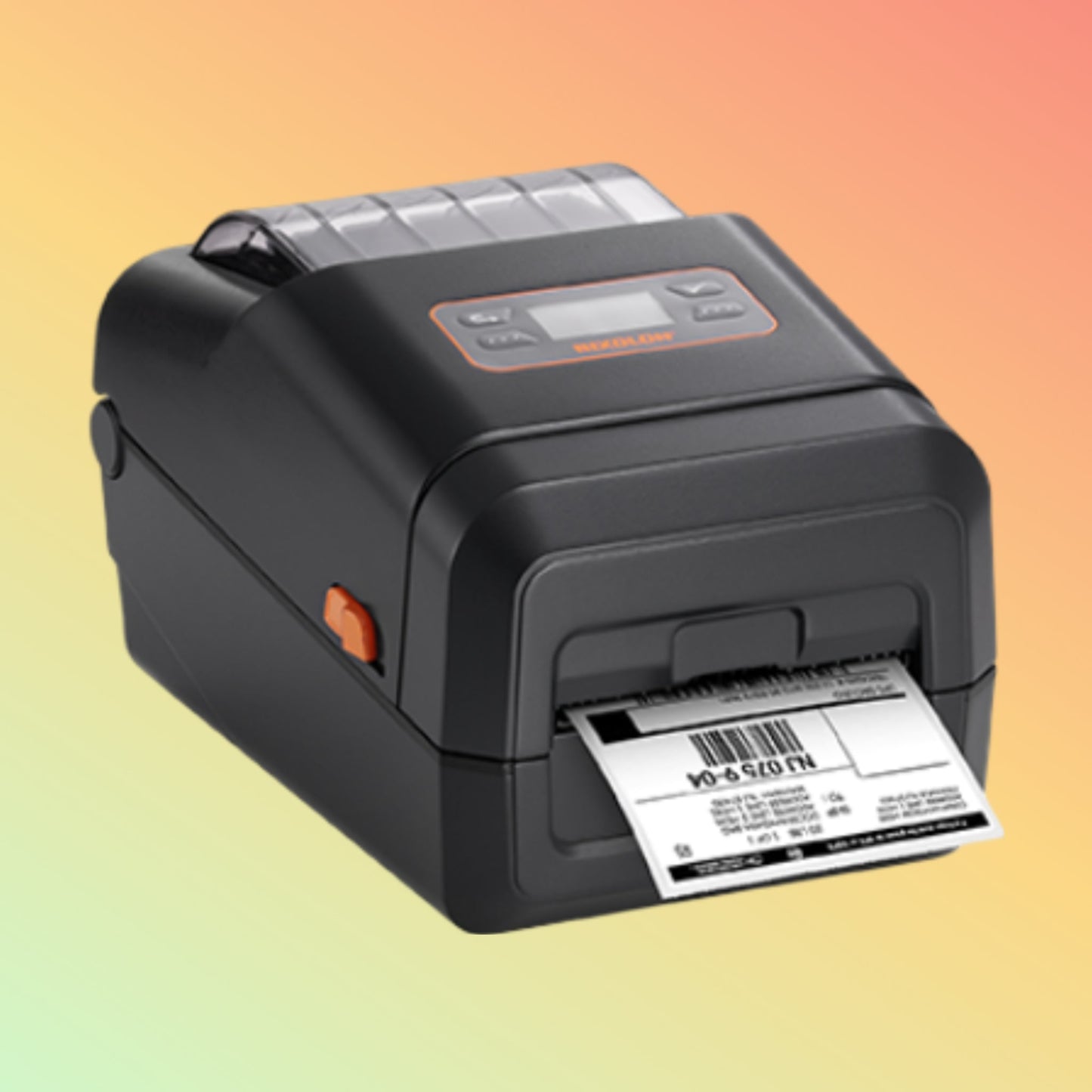 alt="Bixolon XL5-40 linerless label printer front view, showcasing its sleek design and easy-to-use interface."