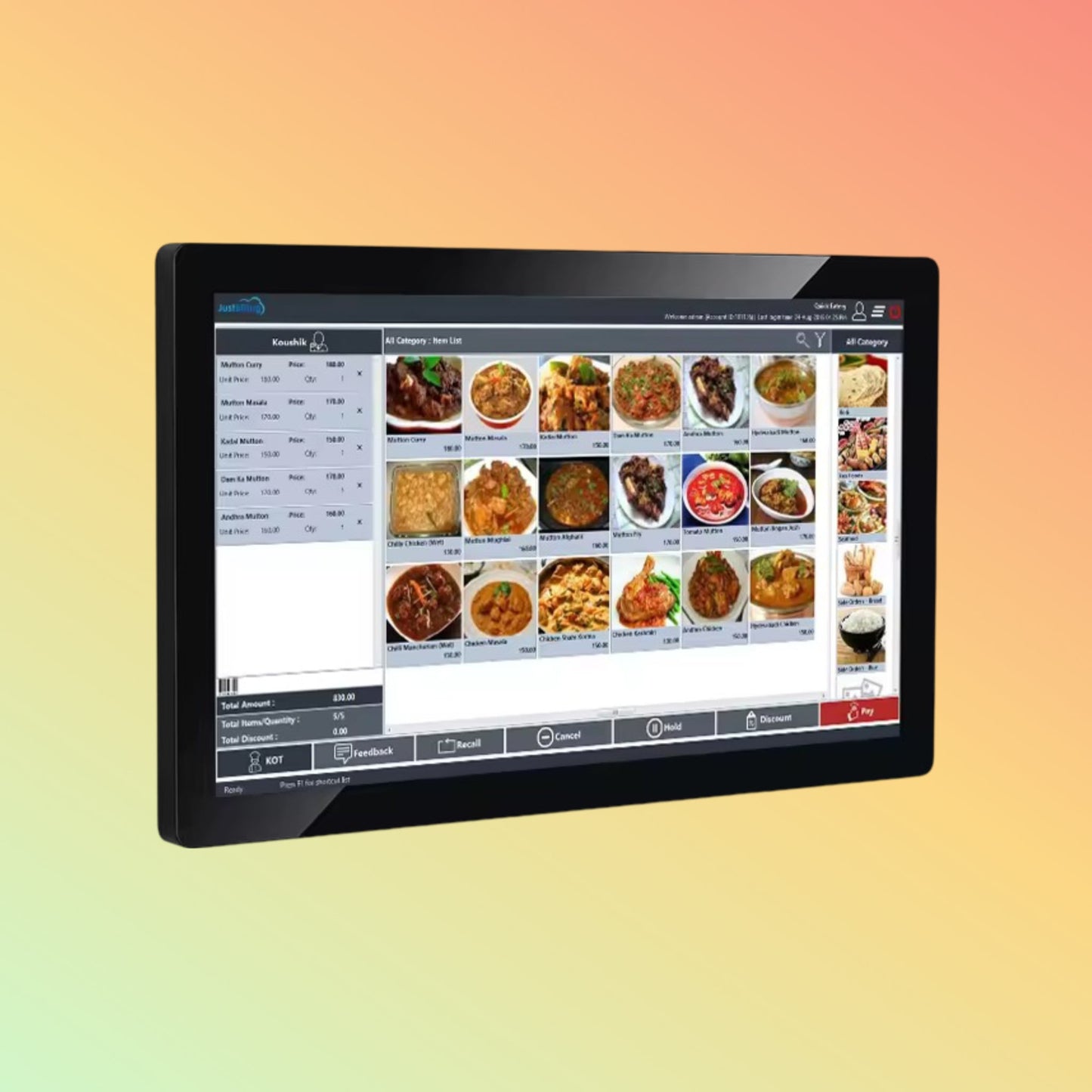 POSTECH PT-R1215: 21.5" Advanced Touchscreen POS System