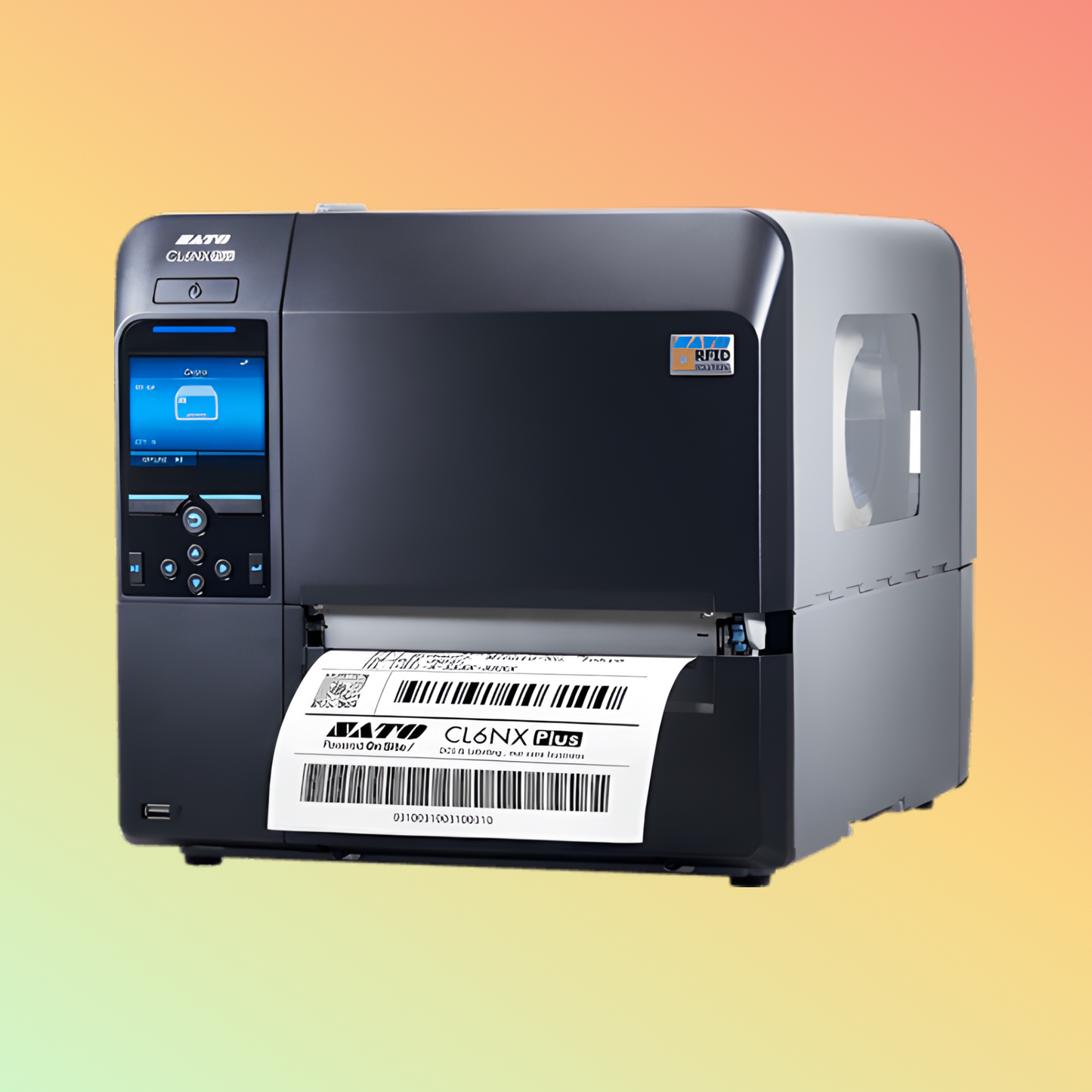 alt="SATO America CL6NX Plus industrial thermal printers, ideal for warehouse and industrial settings, offering high-resolution printing, versatile compatibility, and reliable performance."