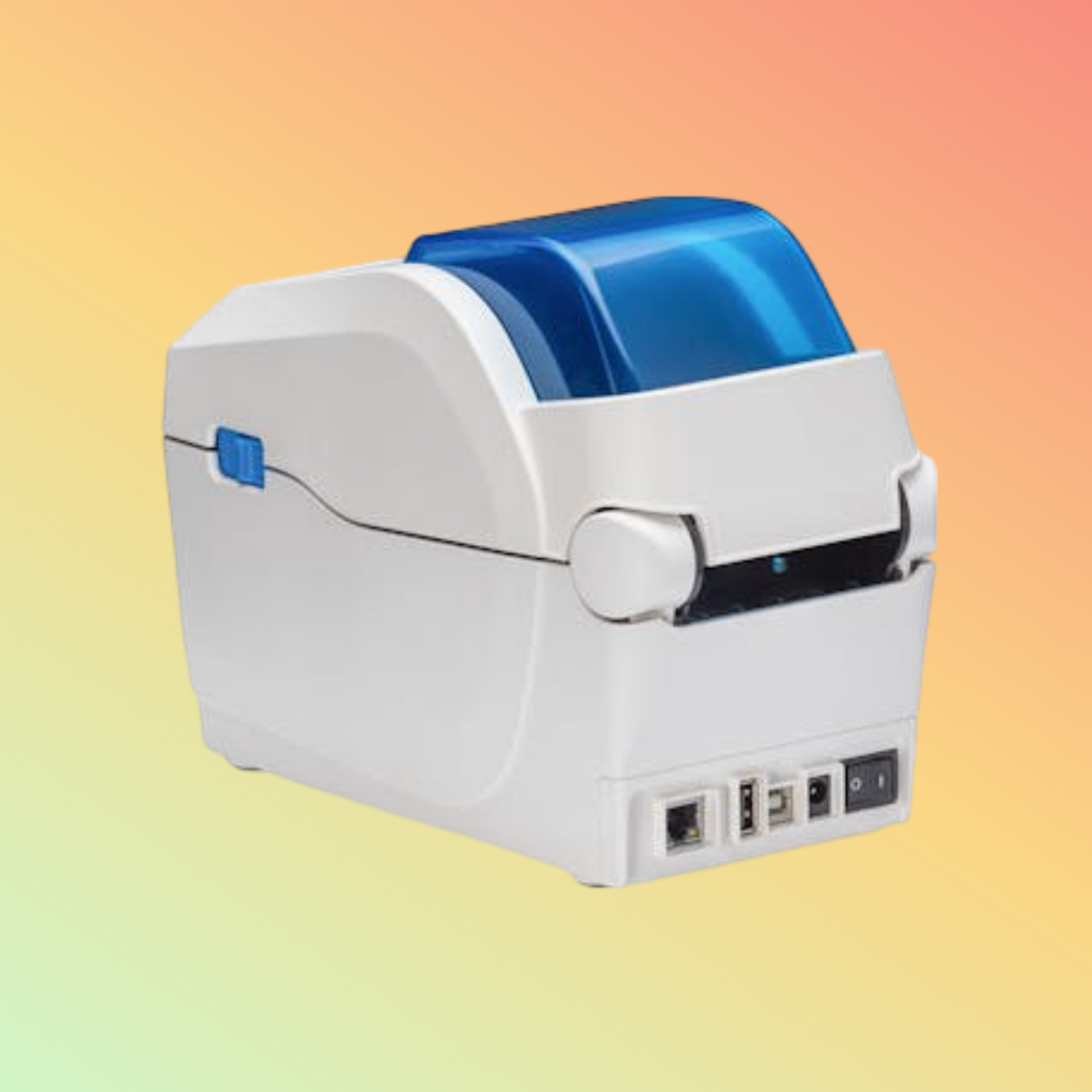 alt="SATO America WS208 DT direct thermal printer, ideal for retail and industrial settings, offering reliable label printing, versatile connectivity, and a compact build."