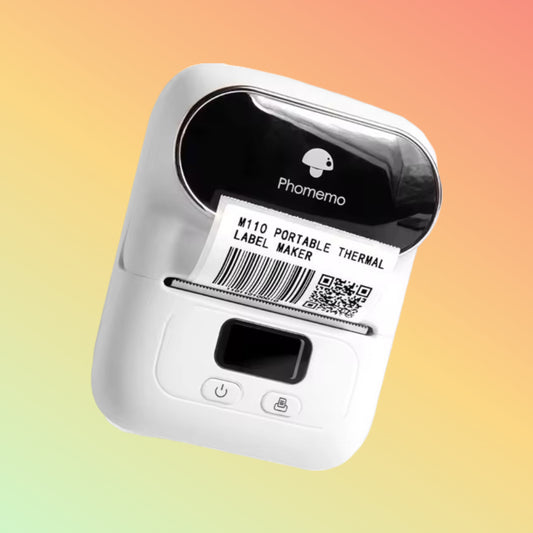 Phomemo M110 Portable Label Printer - Bluetooth & USB Barcode Label Maker
