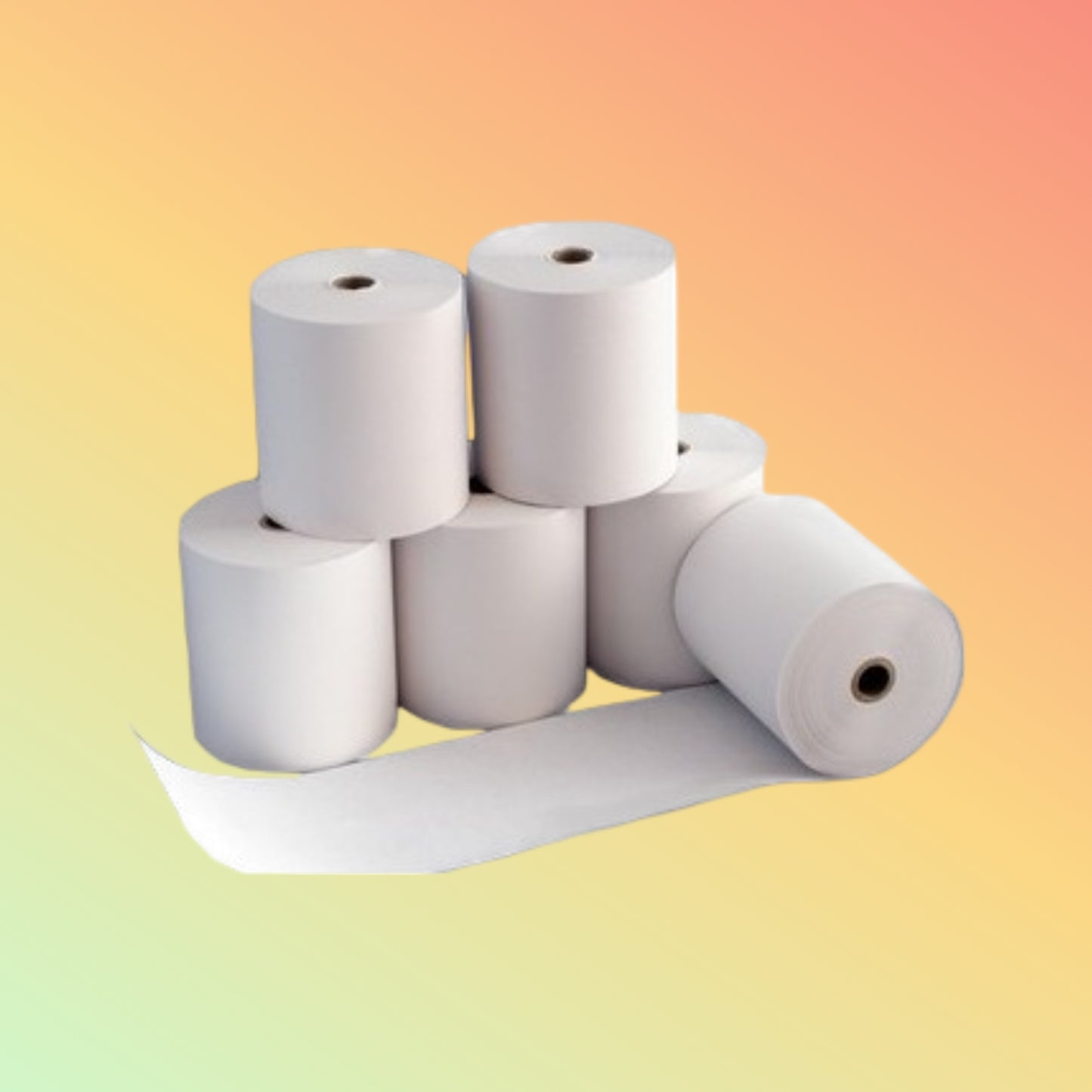 80x80mm Thermal Roll Paper: 50 Rolls for POS Systems