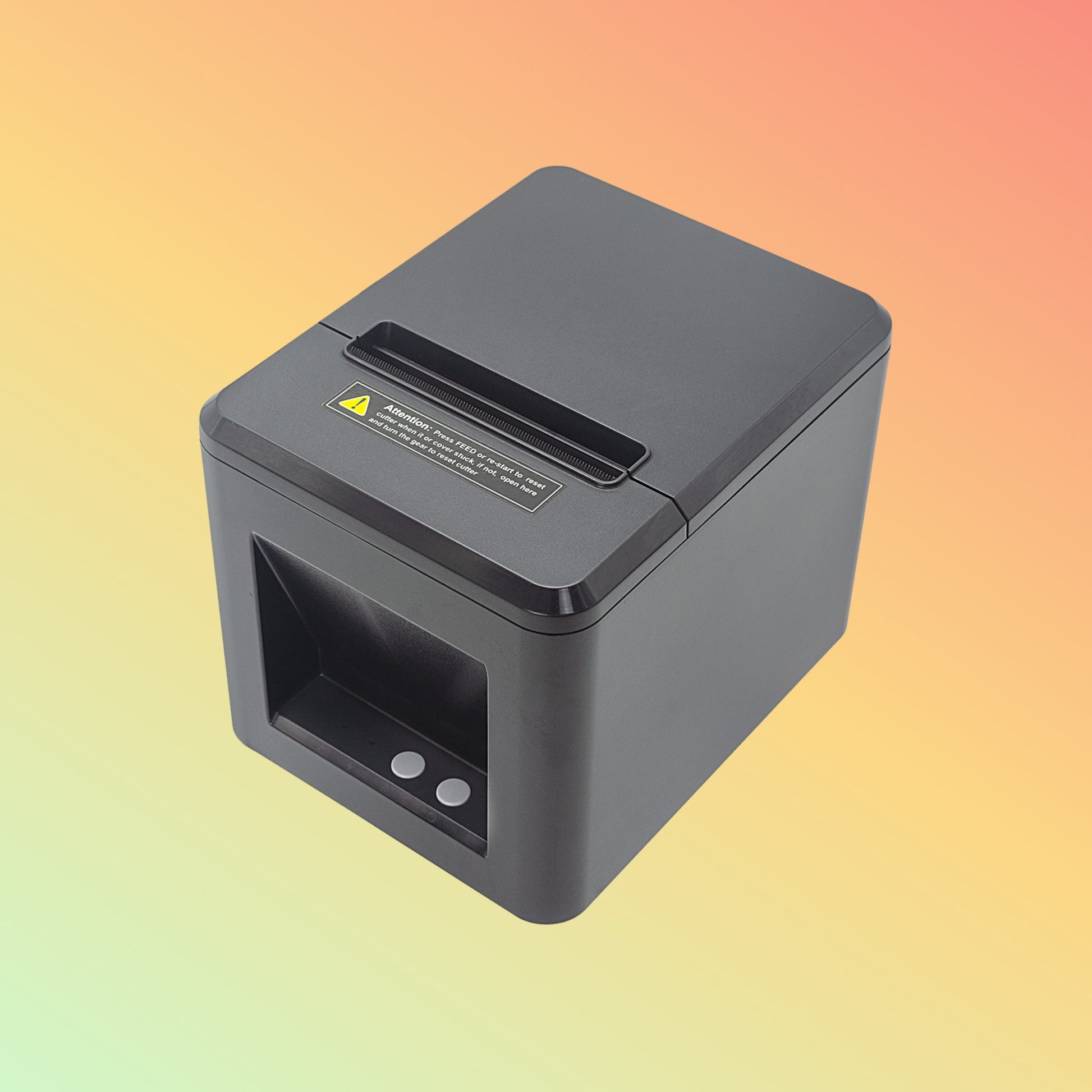 Xprinter XP-Q80A thermal receipt printer in use at a retail checkout.