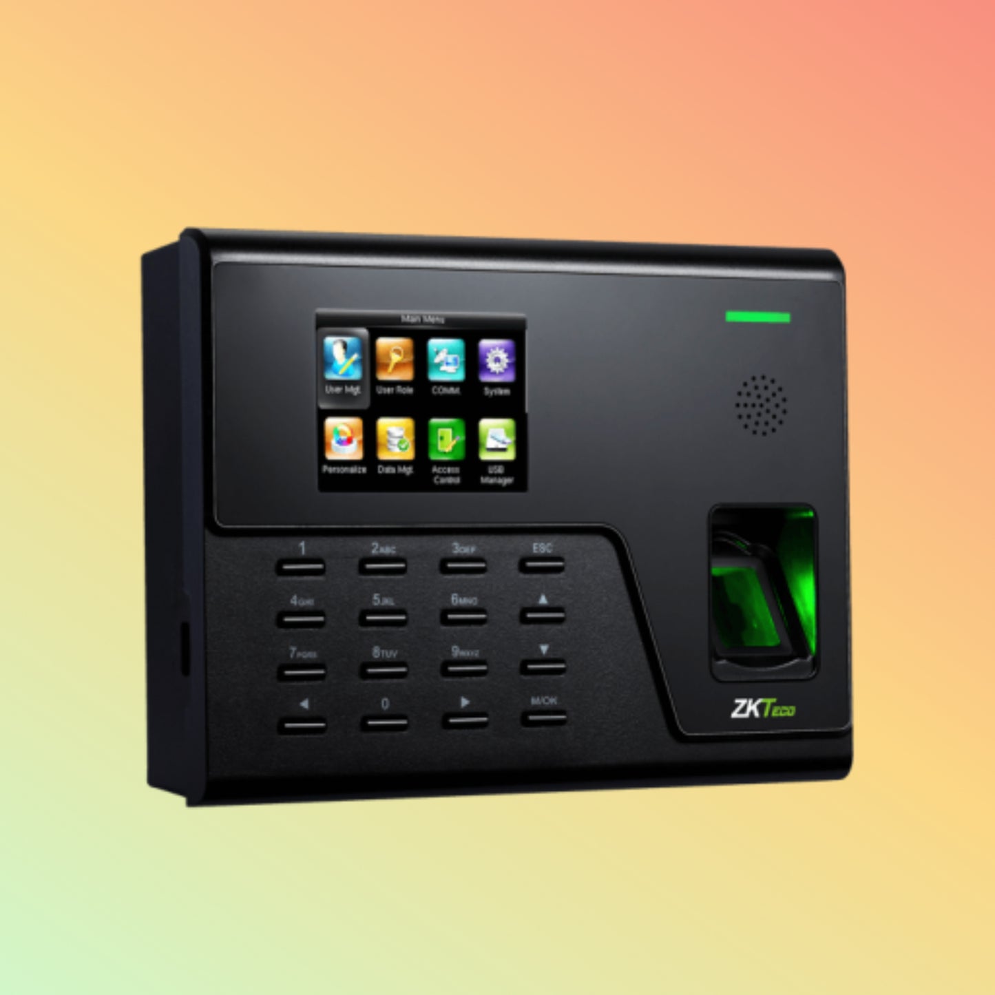 User setting up ZKTeco ZK-UA760 via WiFi.