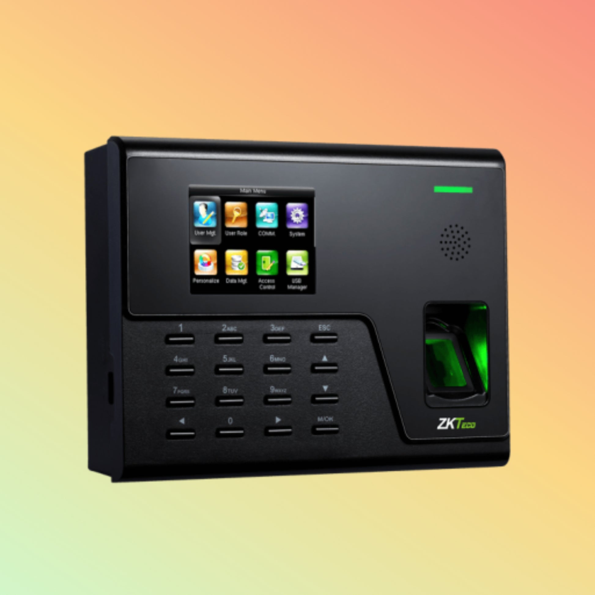 User setting up ZKTeco ZK-UA760 via WiFi.