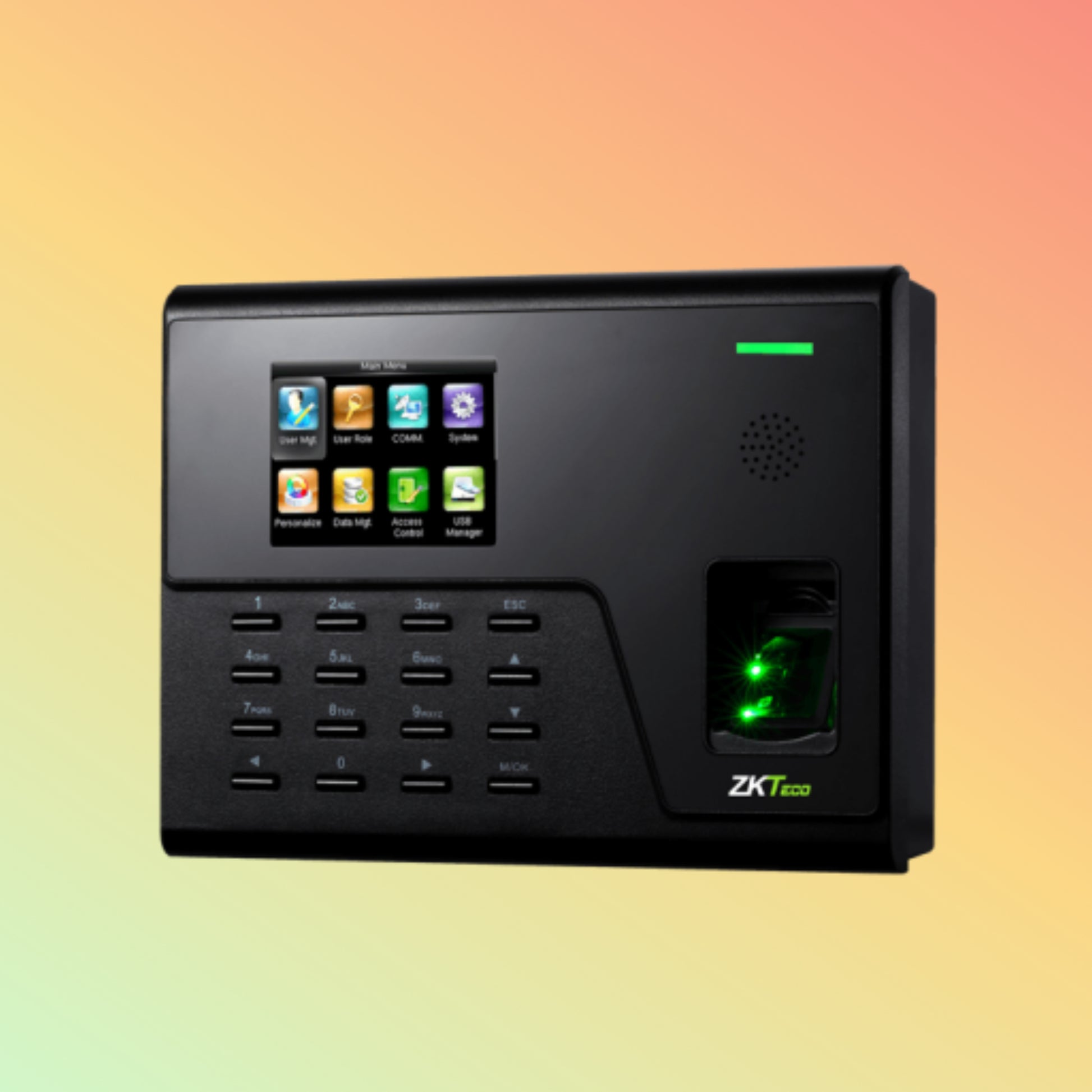 ZKTeco ZK-UA760 connected to a network.