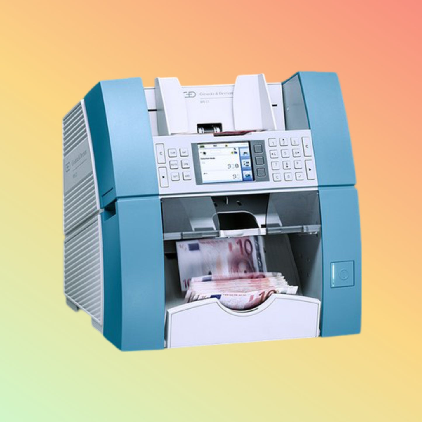 ALT Text: "G&D BPS® C1 Banknote Processing System - High-Speed Counting Machine for Banks and Cash Centers"