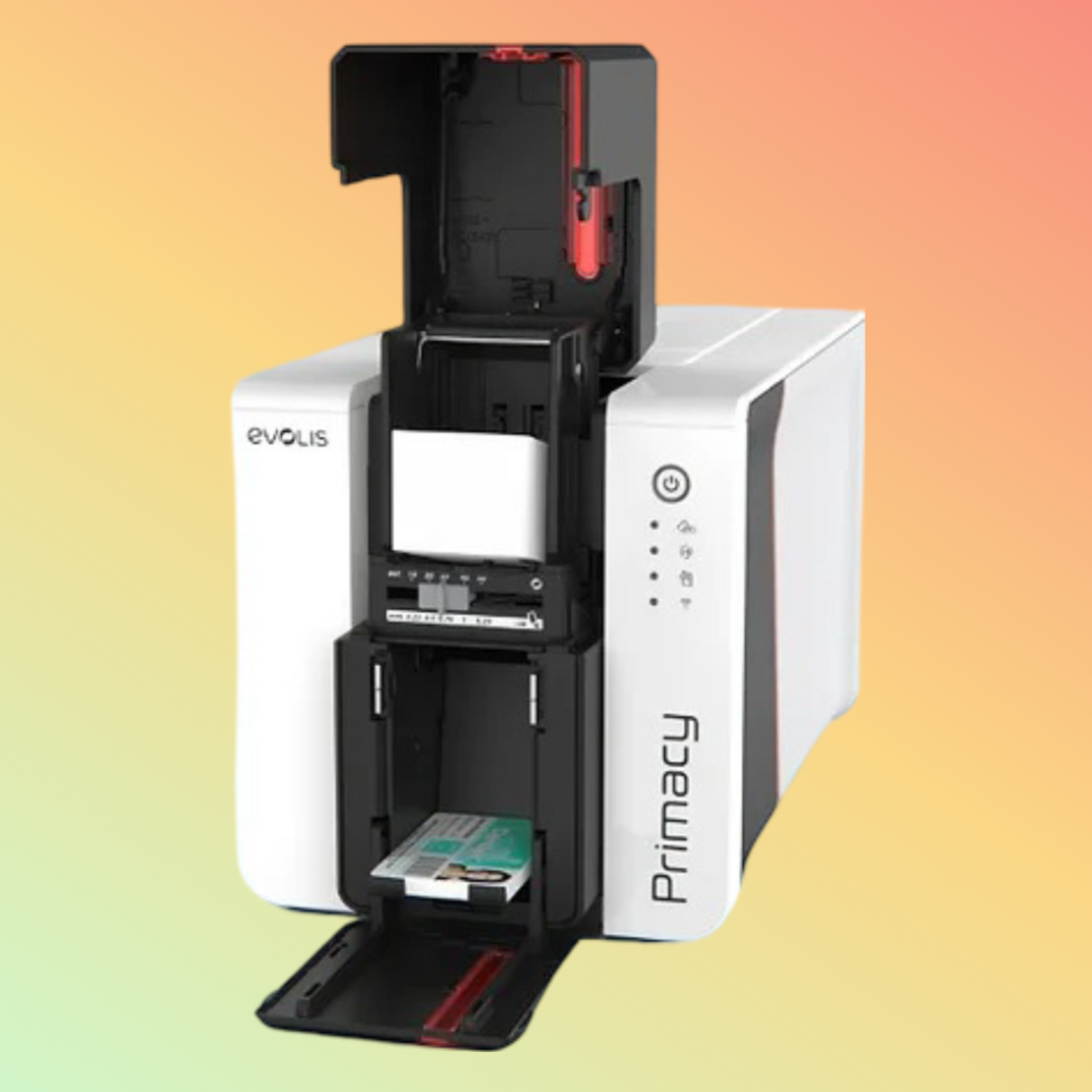 "Evolis Primacy 2 Printer Bundle with YMCKO ribbon and PVC cards"