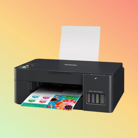 "Brother DCP-T220 Ink Tank Printer front view with easy refill system."