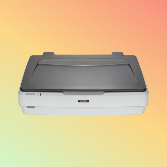 "Epson Expression 13000XL Pro A3 scanner with transparency unit."