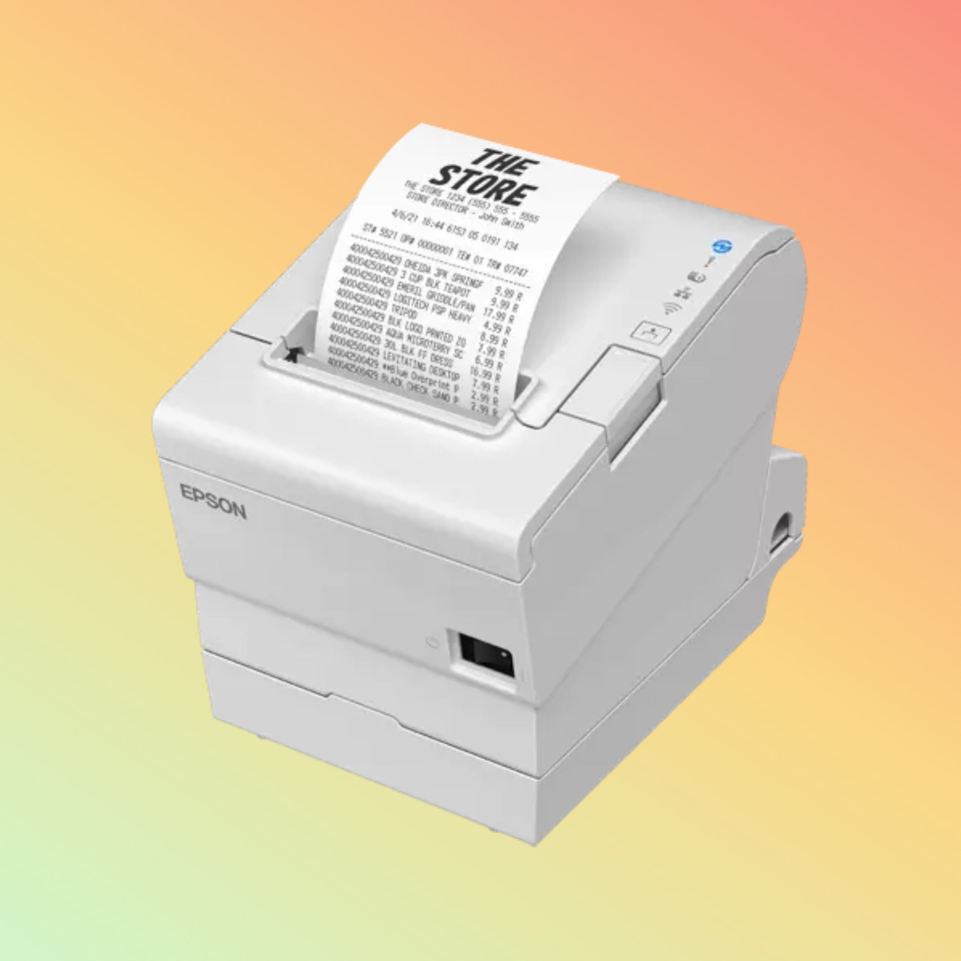 "Epson TM-T88VII receipt printer with multiple connectivity options"