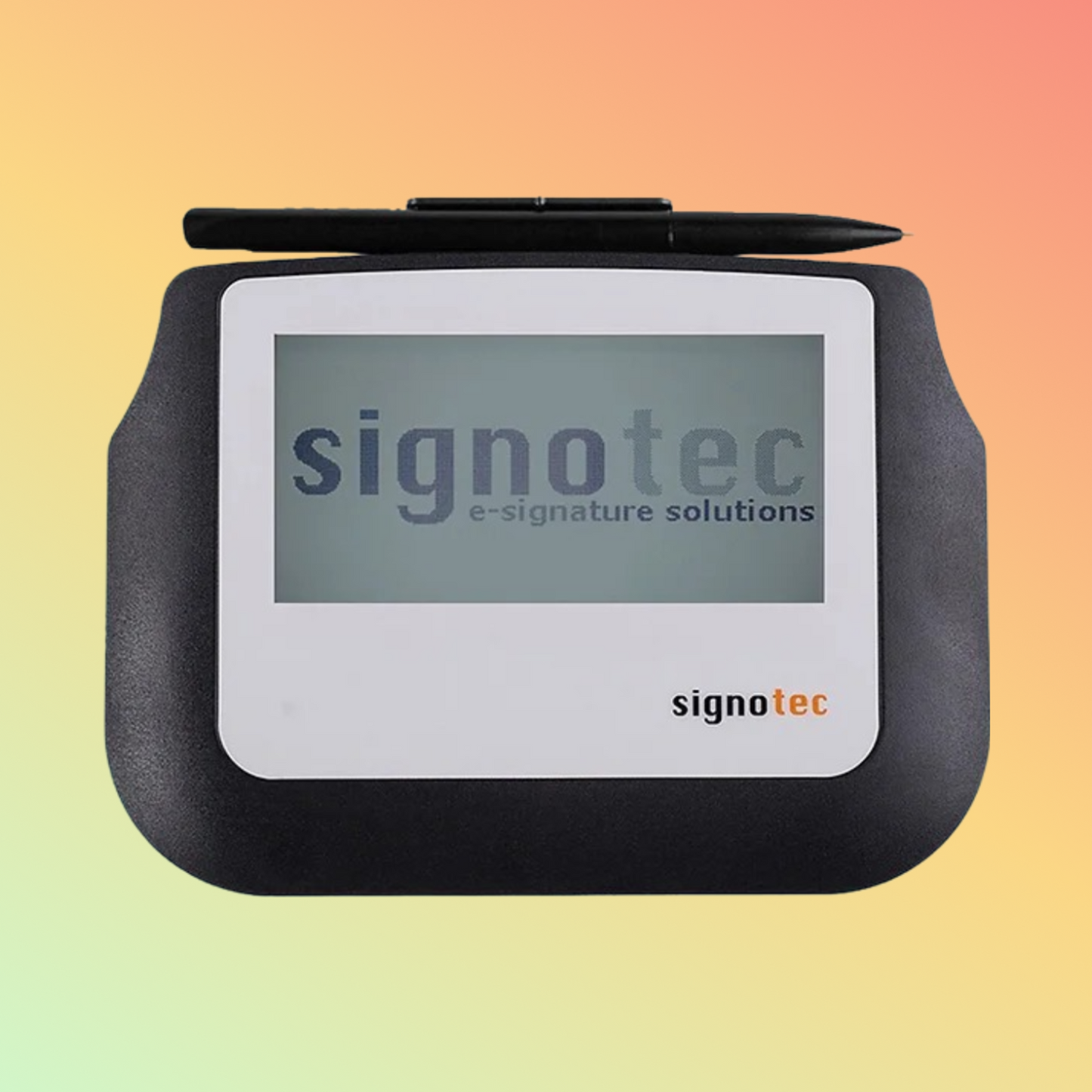 "Signotec Sigma LITE signature pad with 4-inch surface and USB connection."