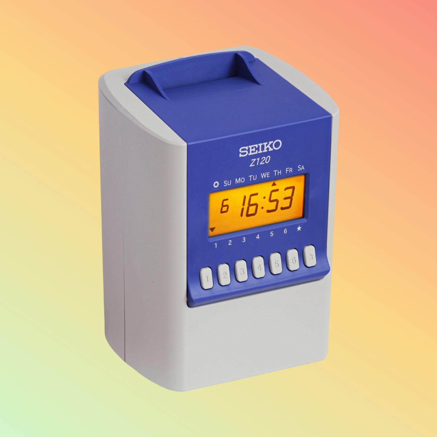 "Automatic card feeder feature of Seiko Z120 Time Recorder"