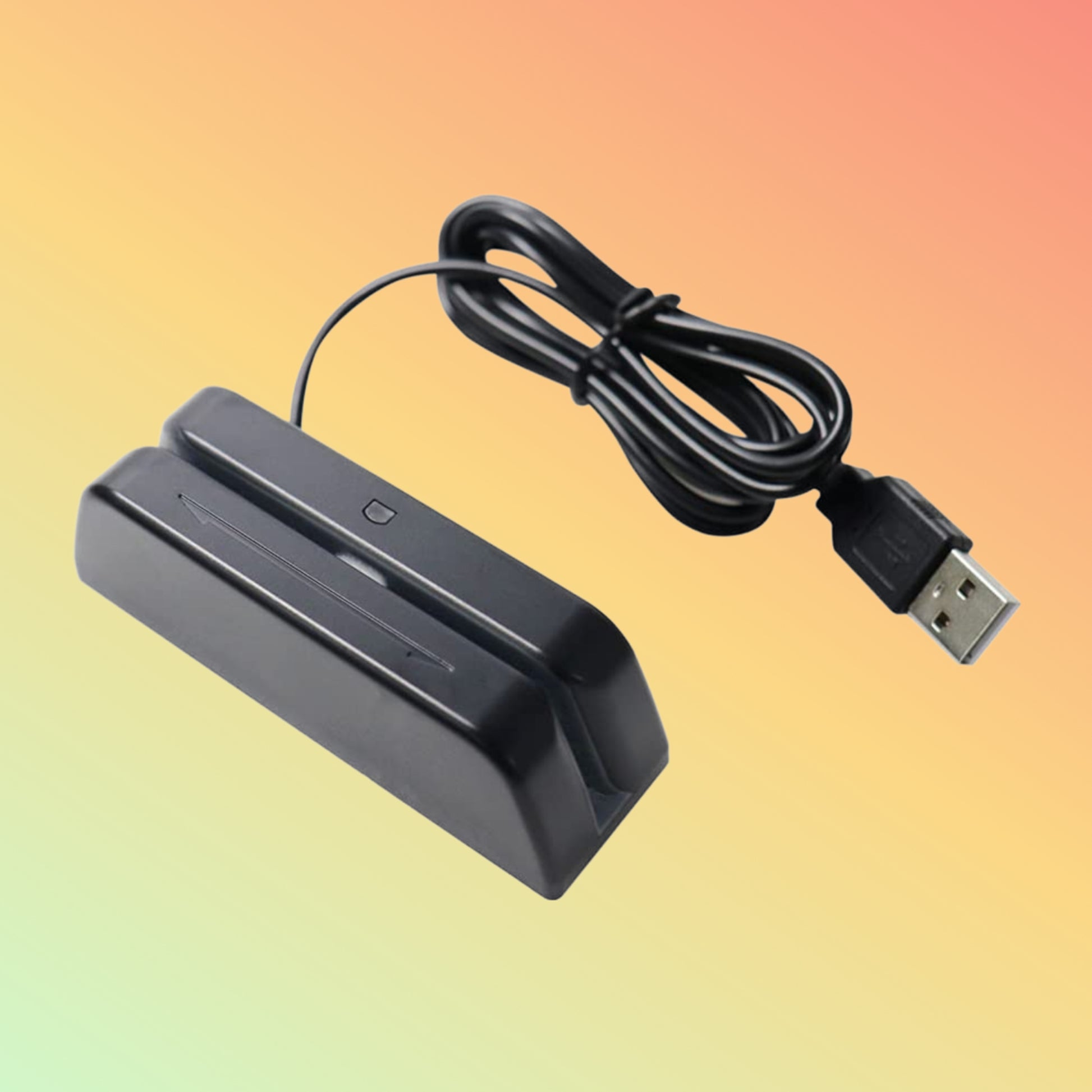 "Portable PT-RMSR123 card reader with customizable color and logo"