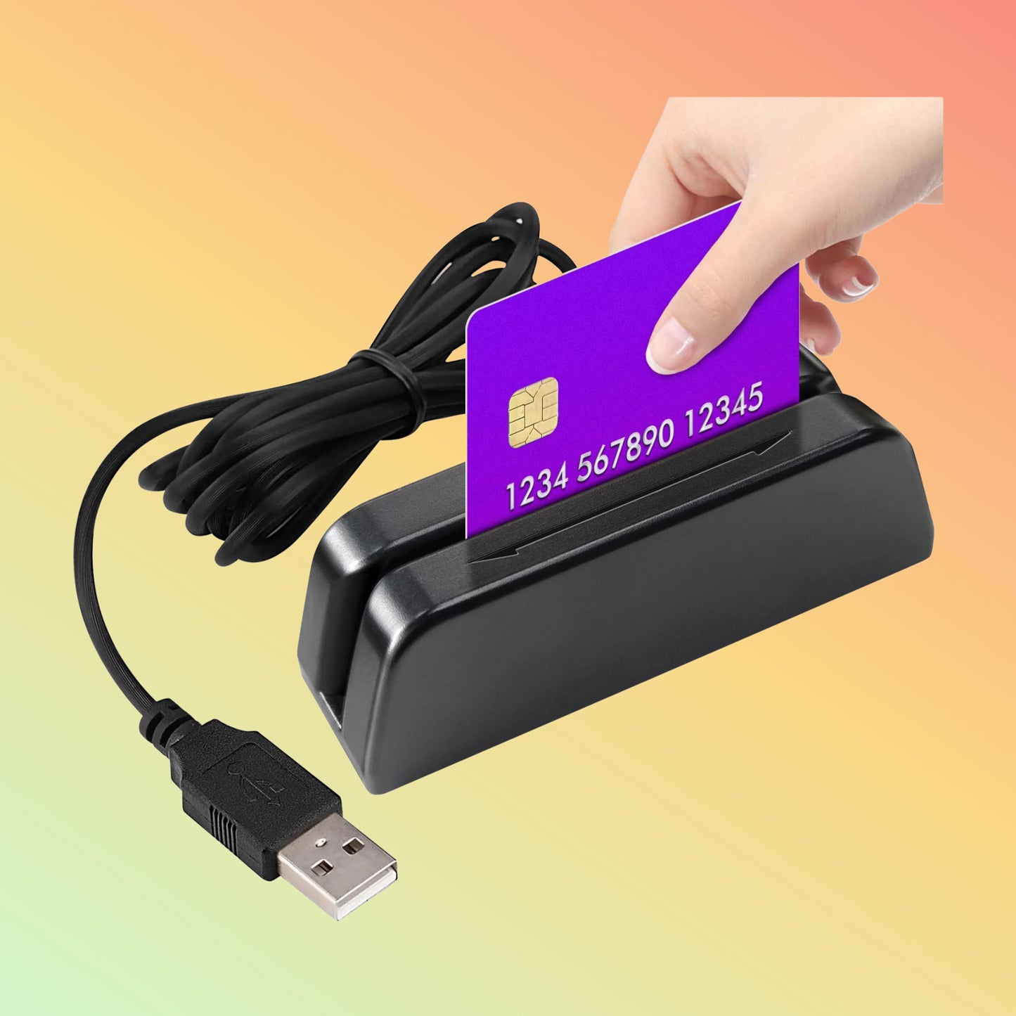 "Compact Bluetooth Magnetic Card Reader PT-RMSR123 for POS systems"