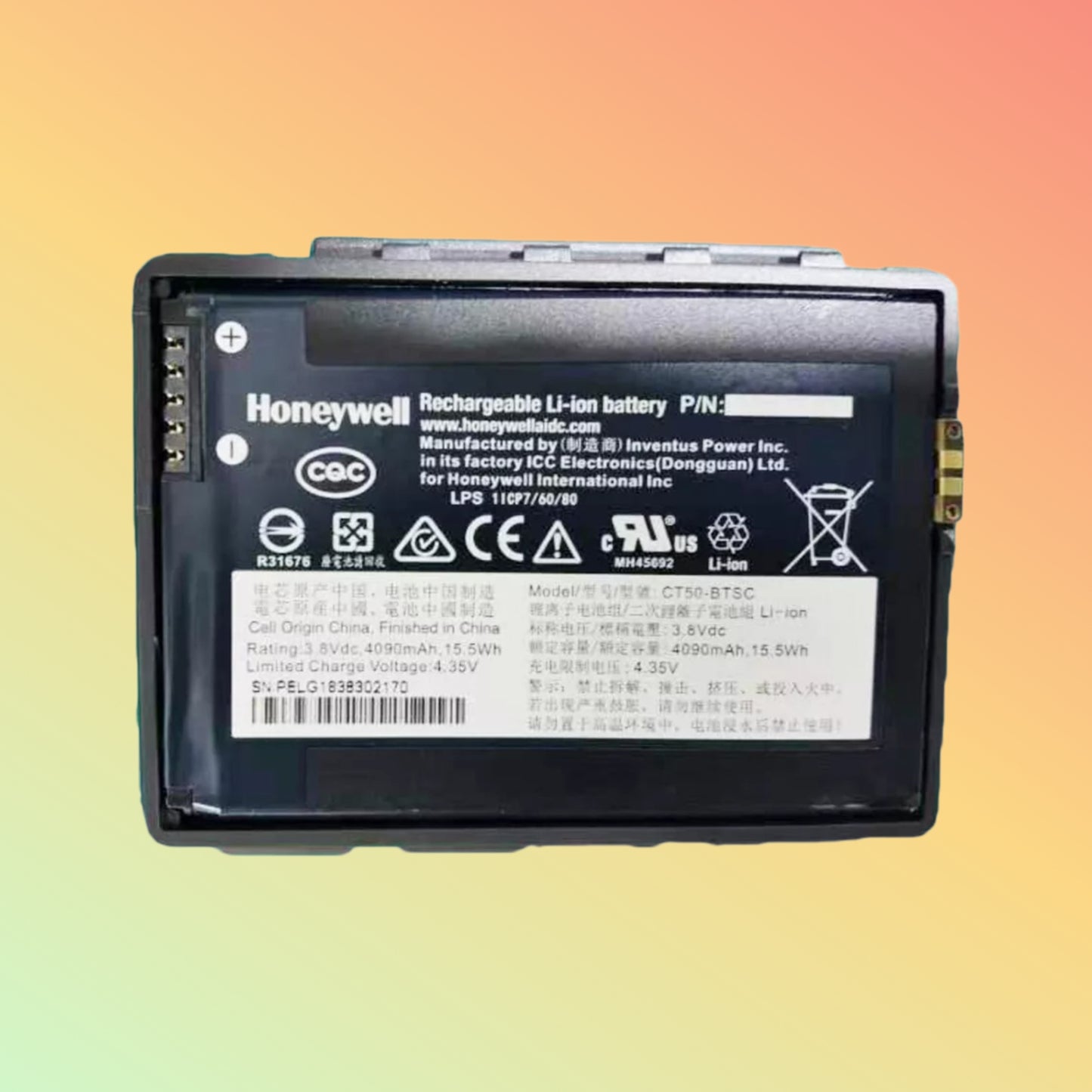 "Honeywell CT50/CT60 Standard 4020mAh Battery for Mobile Computers"