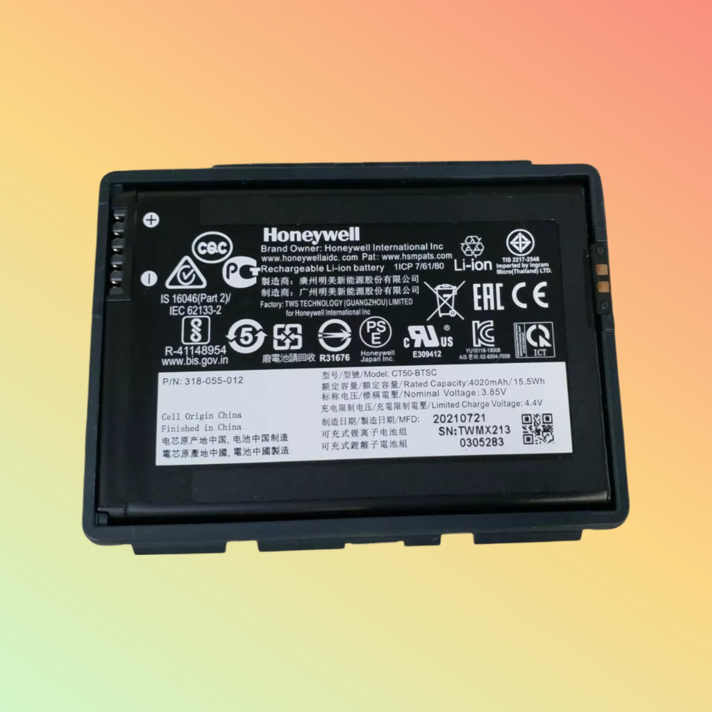 "High-Capacity 4020mAh Battery for Honeywell CT50/CT60 and CT60 XP"