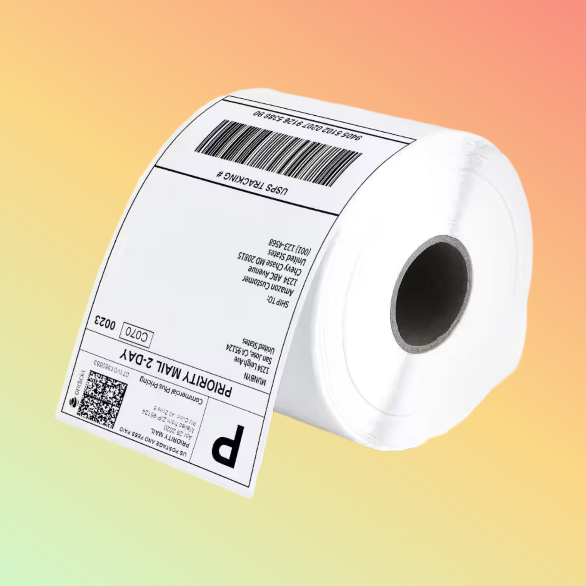 Close-up of 4x6 Inch Thermal Label Roll