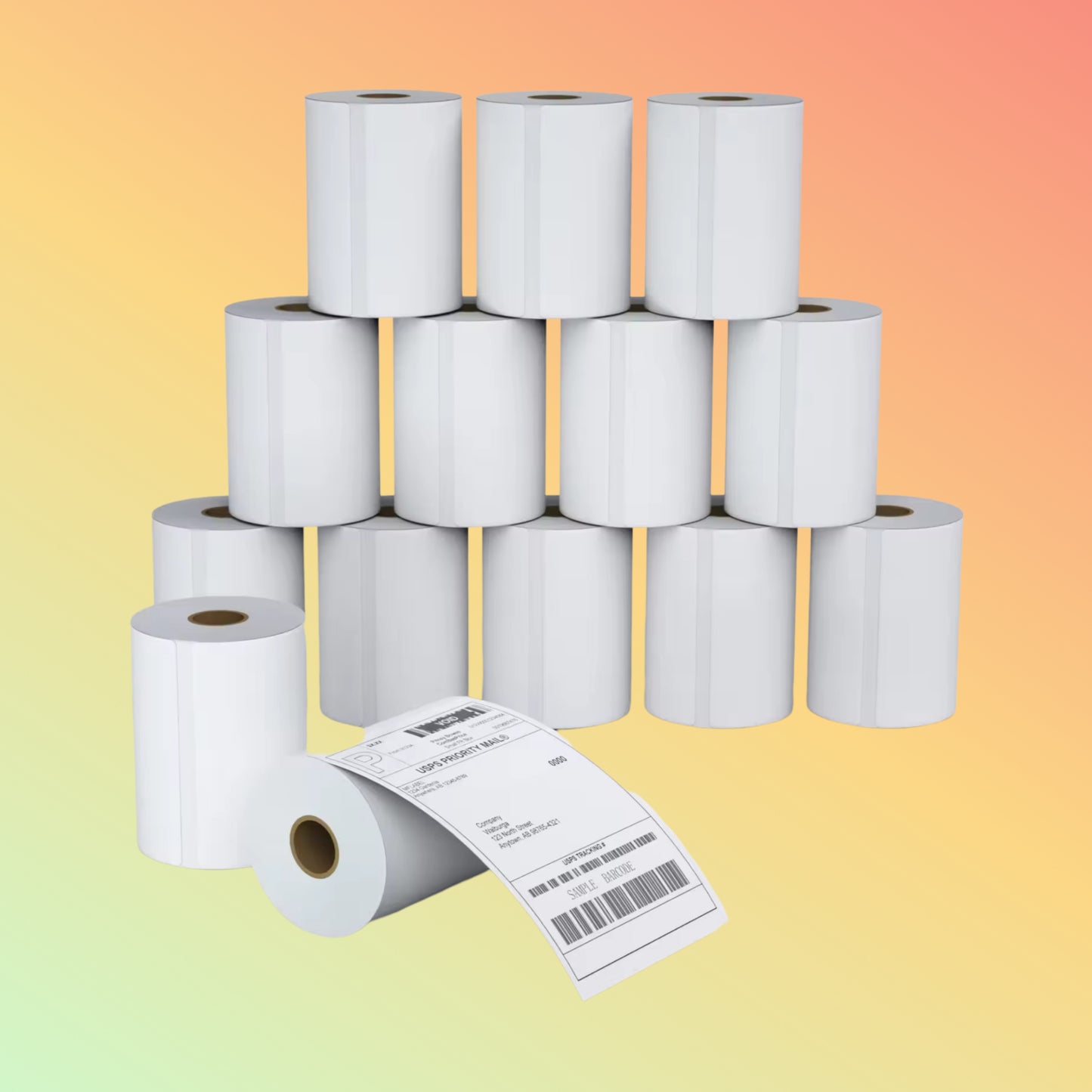 Close-up of 100mm x 150mm Thermal Label Roll