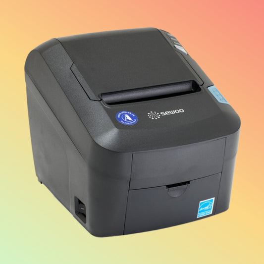 "Front view of SLK-TE322 II POS Printer showcasing its compact design."