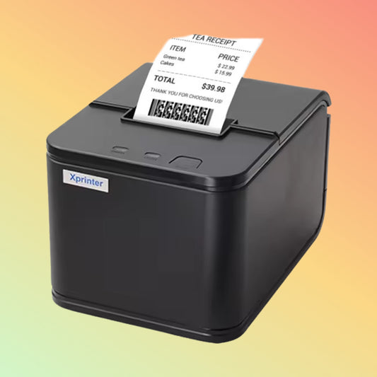 High-speed Xprinter XP-T58H Thermal Receipt Printer in black.