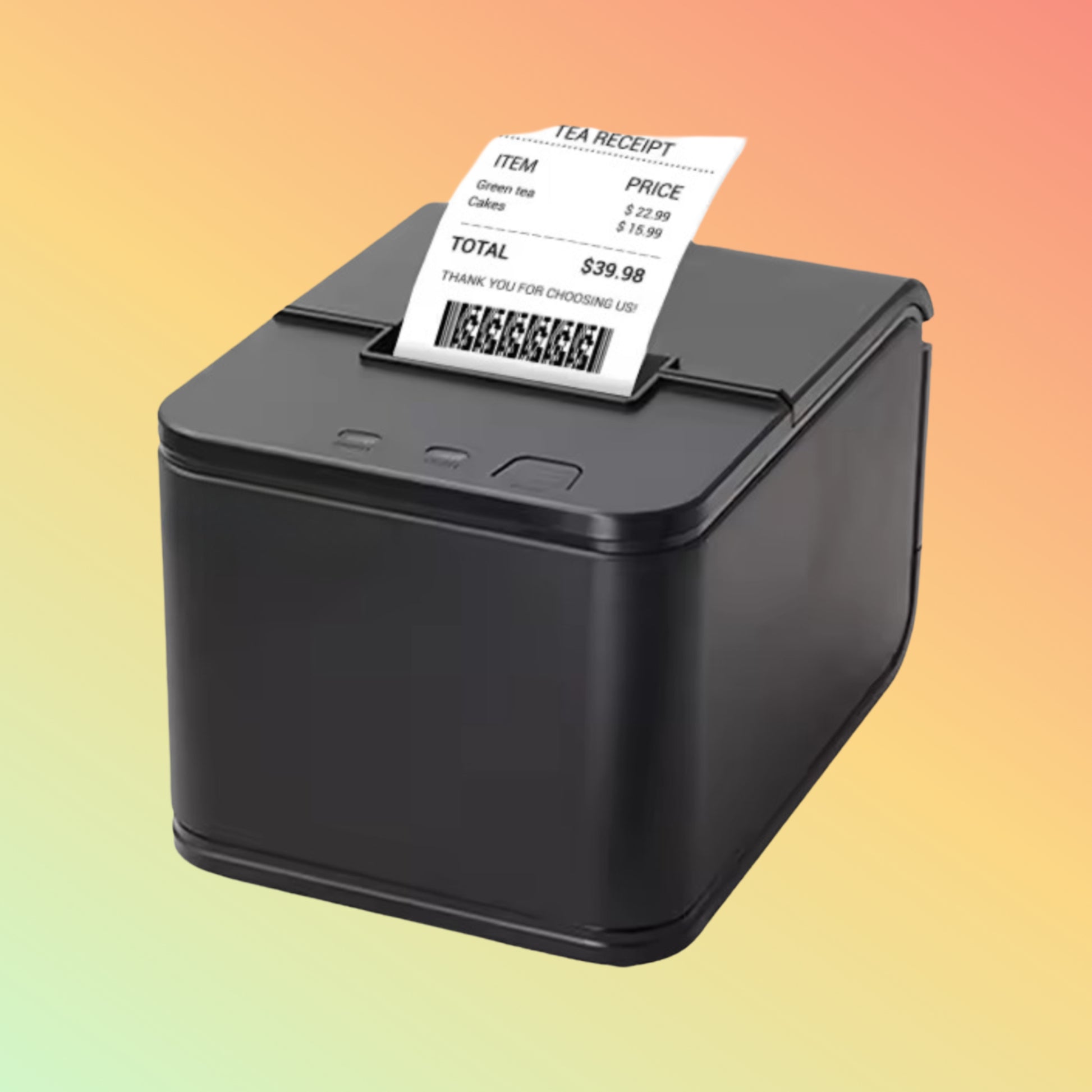 "POSTECH PT-R58H thermal receipt printer front view"