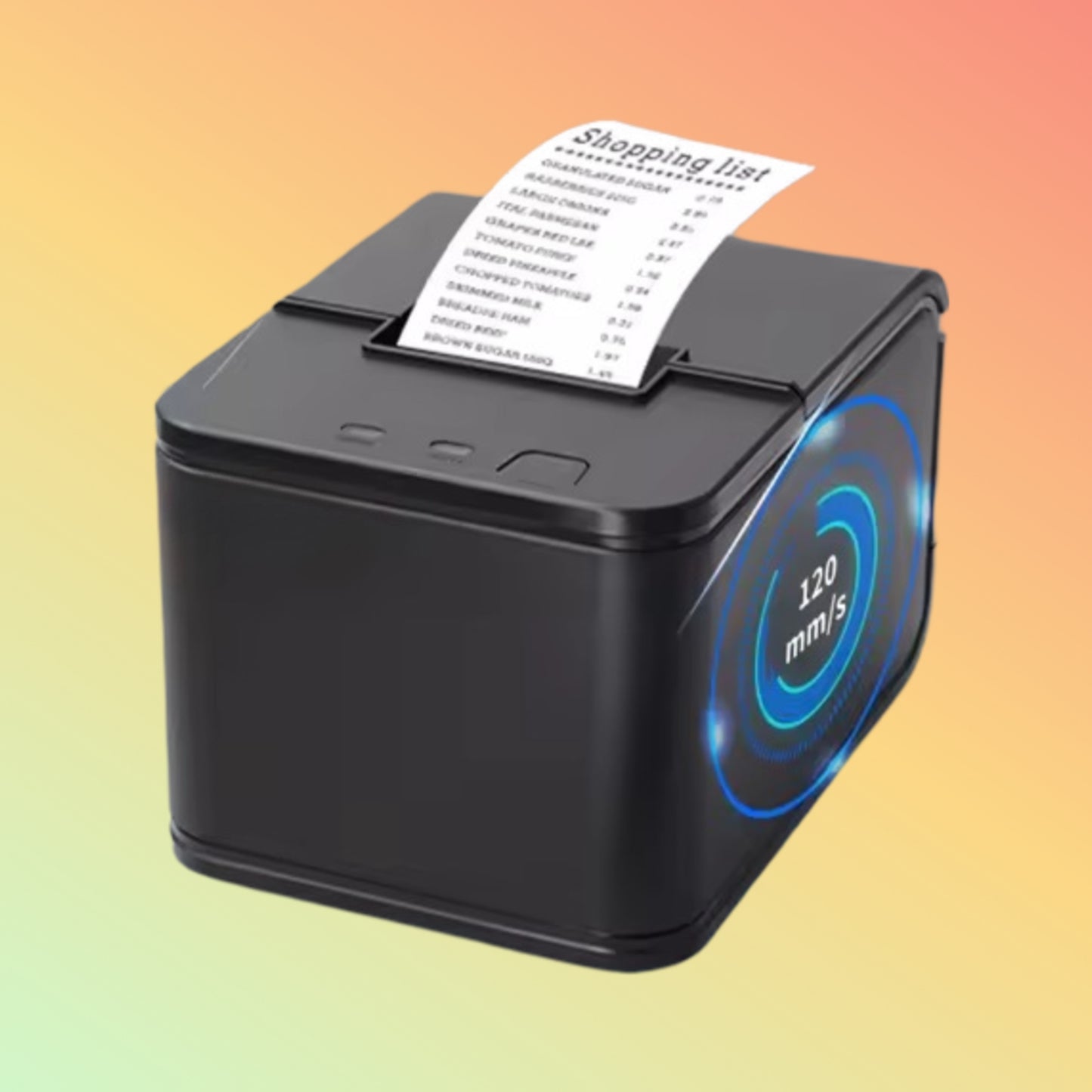 "POSTECH PT-R58H high-speed receipt printer in action"