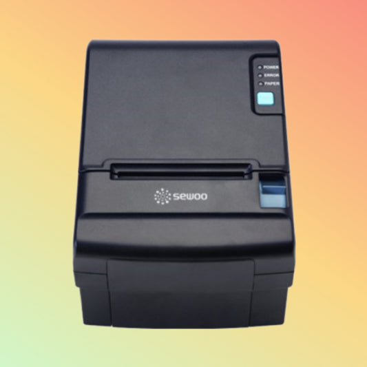 Close-up of Sewoo SLK-TL202 II printing a receipt with clear resolution