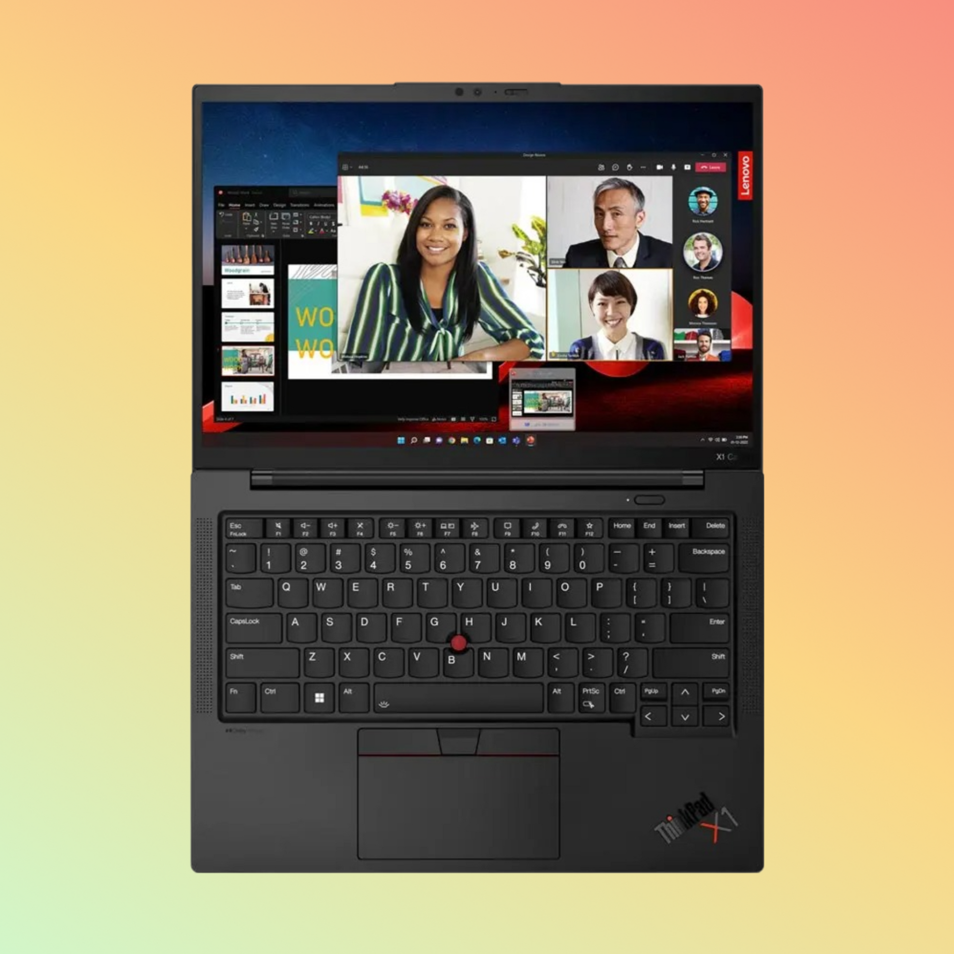 لينوفو ثينك باد X1 كاربون الجيل الحادي عشر، معالج إنتل كور i7-1355U، ذاكرة وصول عشوائي (RAM) سعة 16 جيجابايت، قرص تخزين SSD سعة 1 تيرابايت، أسود داكن