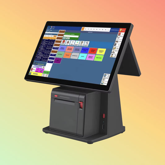 NEOPOS SGT-D20 POS System front view with 14.1" touch screen and integrated thermal printer