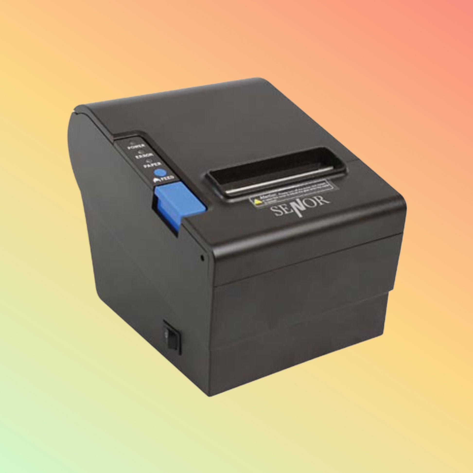 Close-up view of Senor GTP-180N Thermal Receipt Printer showcasing its compact design.