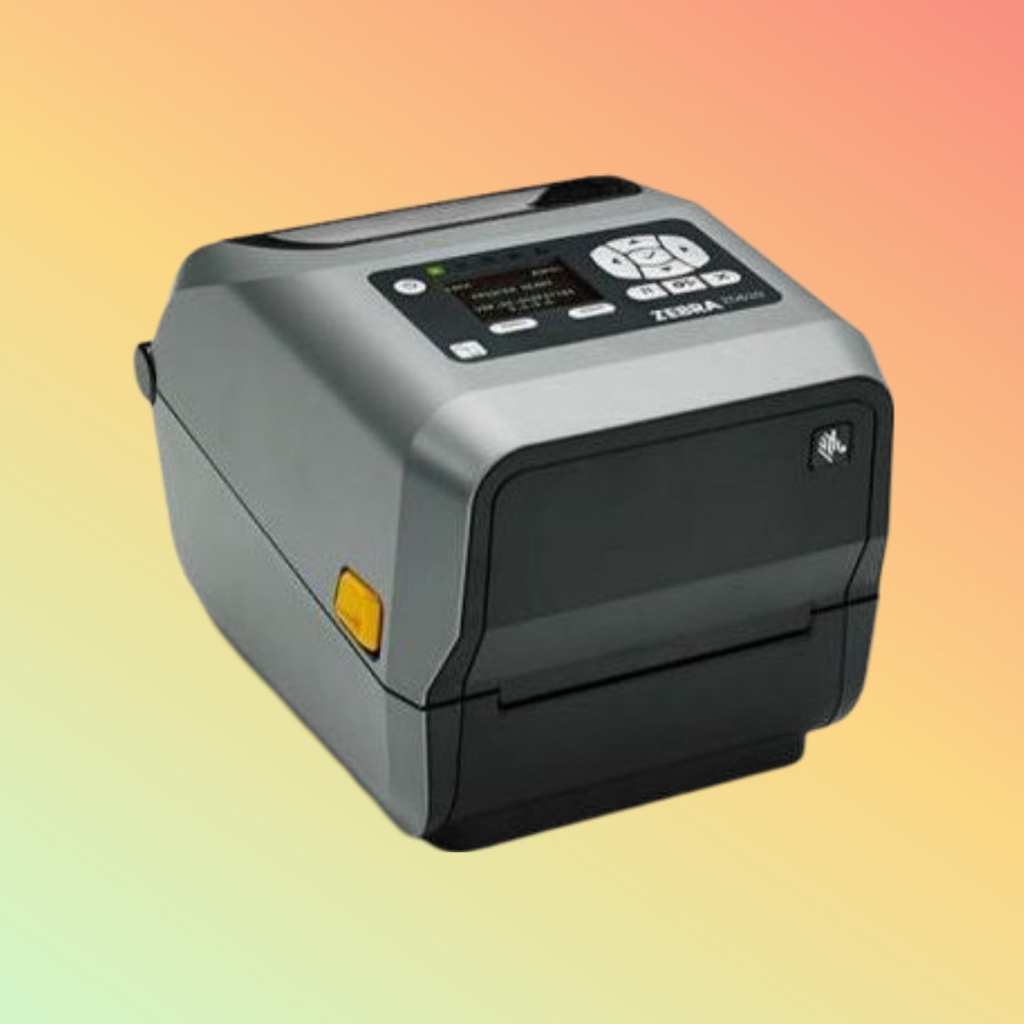 Side View of Zebra ZD621T Label Printer on a Desk