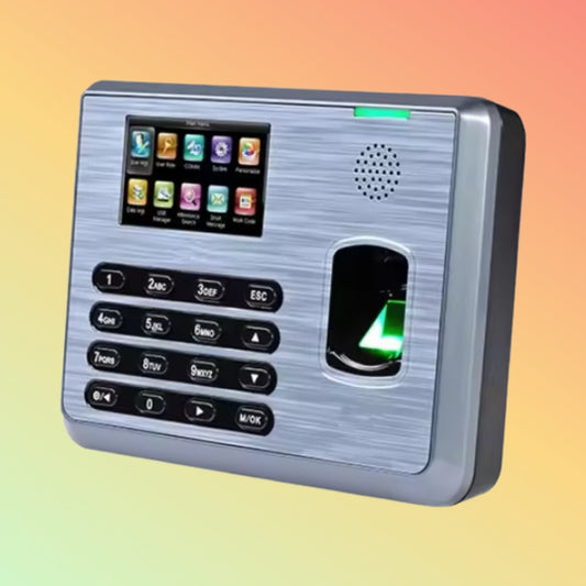 AUTO TECO UA400 installed in an office environment, demonstrating its seamless integration with attendance management systems.