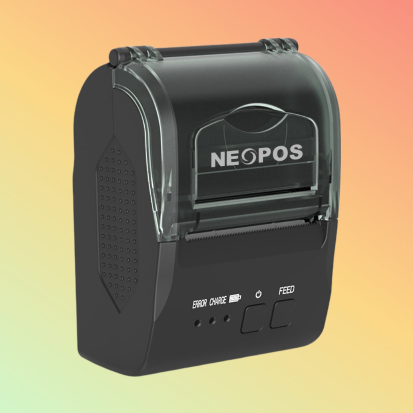 Top view of NEOPOS NP-R5810, highlighting the paper roll installation area.