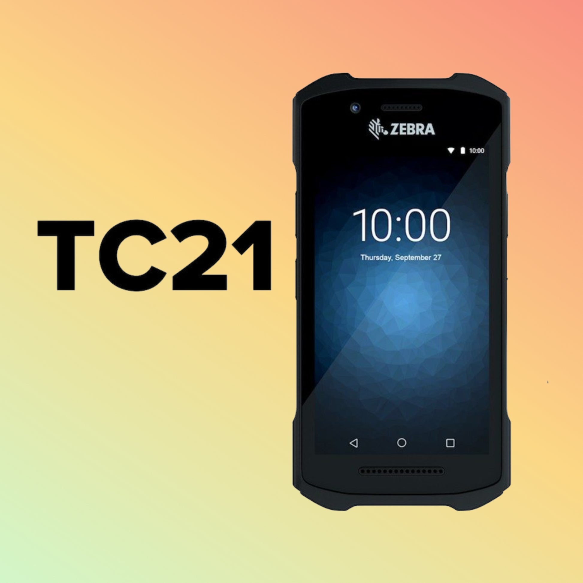 Zebra TC21 Android mobile computer front view with rugged design