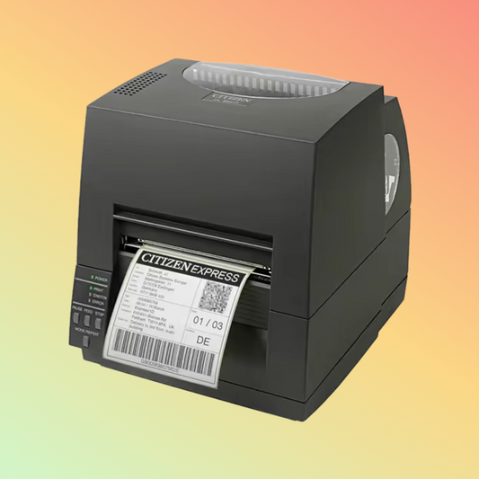 طابعة ملصقات نقل حراري سطح المكتب Citizen Printer CL-S631 مقاس 4 بوصات و112 مم