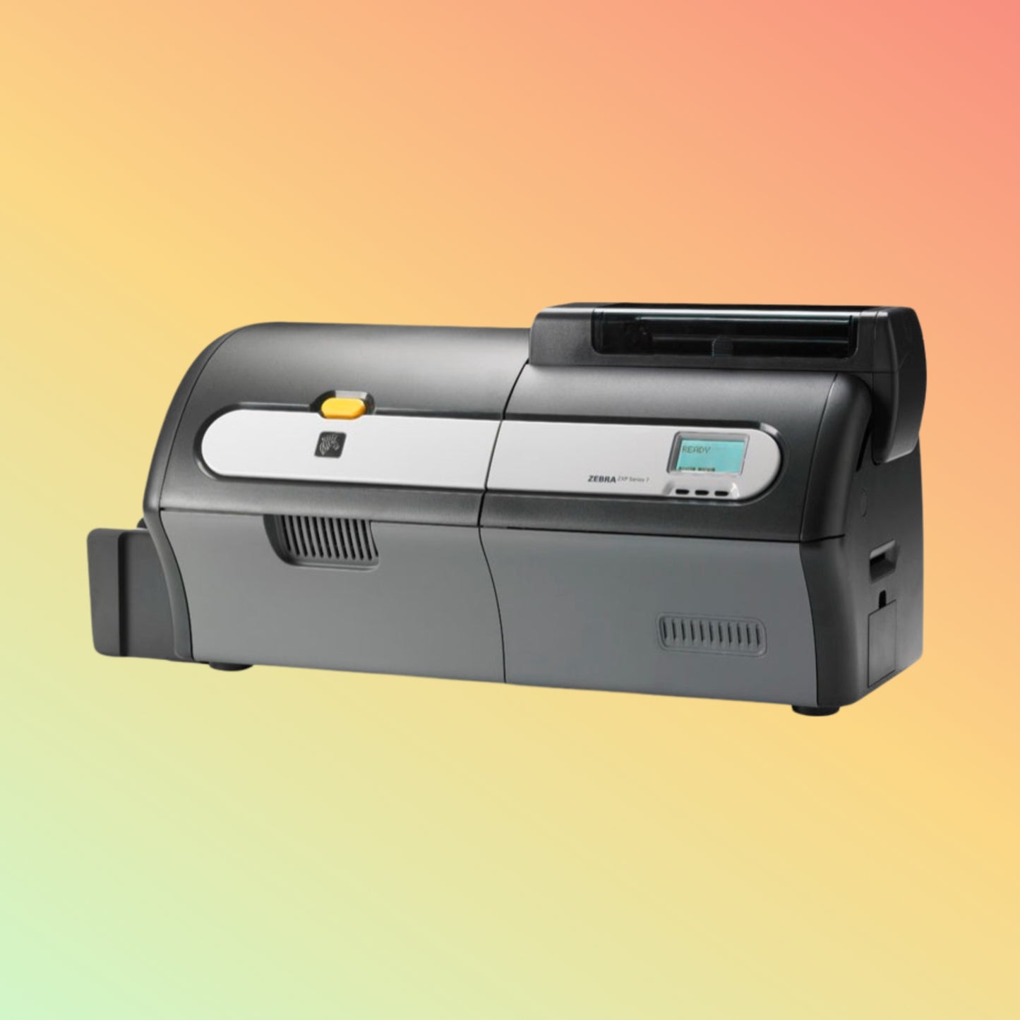 "Zebra ZXP74 integrated laminator feature for added card security"