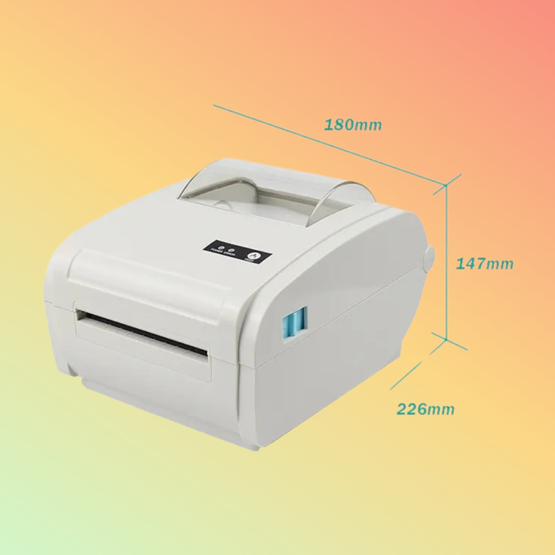 NT-R9210 printer setup with 4x6 label print preview