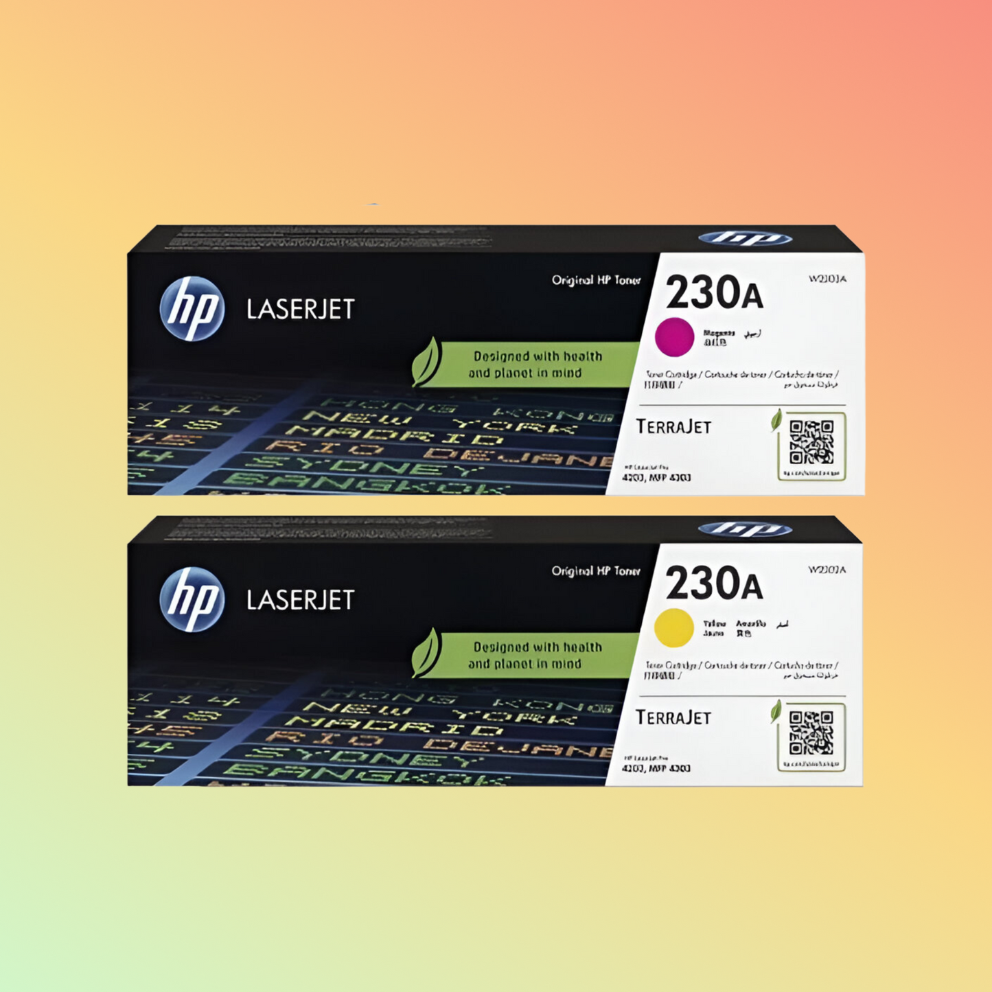 HP 230A 4-Color Toner Set for LaserJet 4203 4303