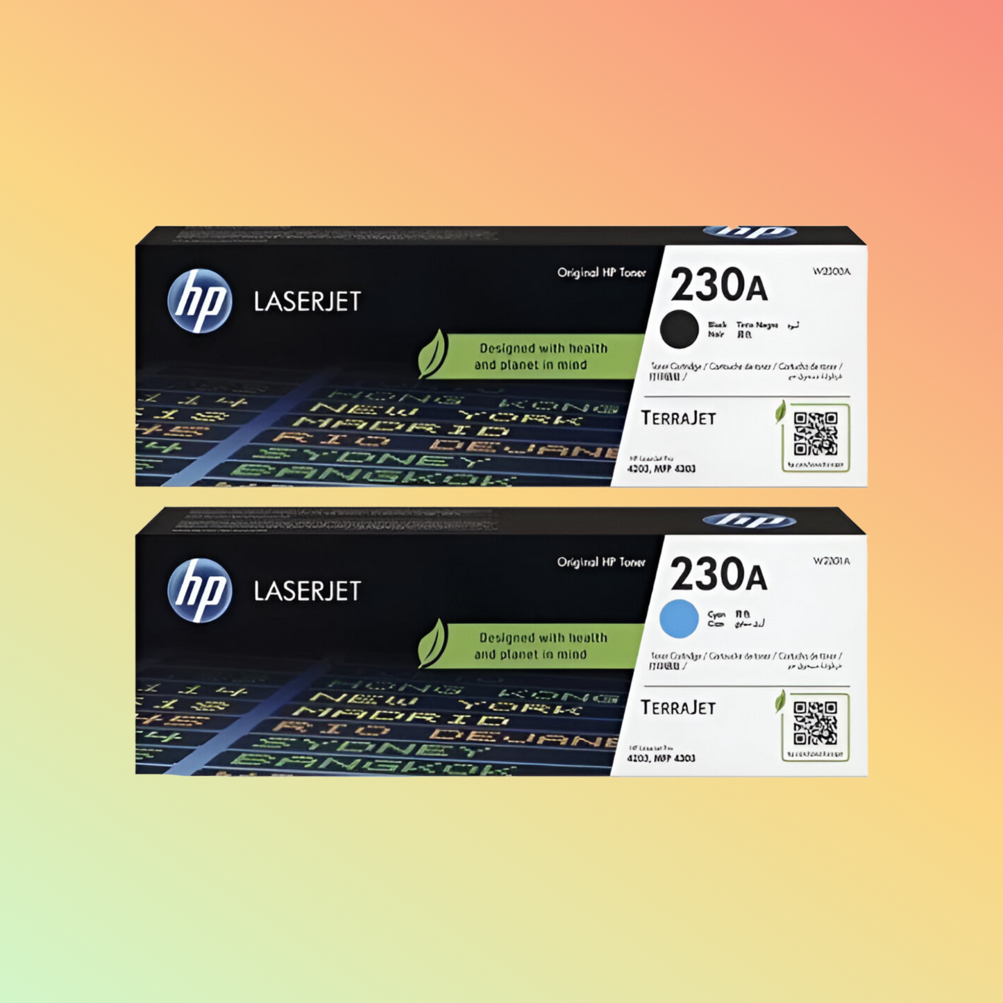 HP 230A 4-Color Toner Set for LaserJet 4203 4303