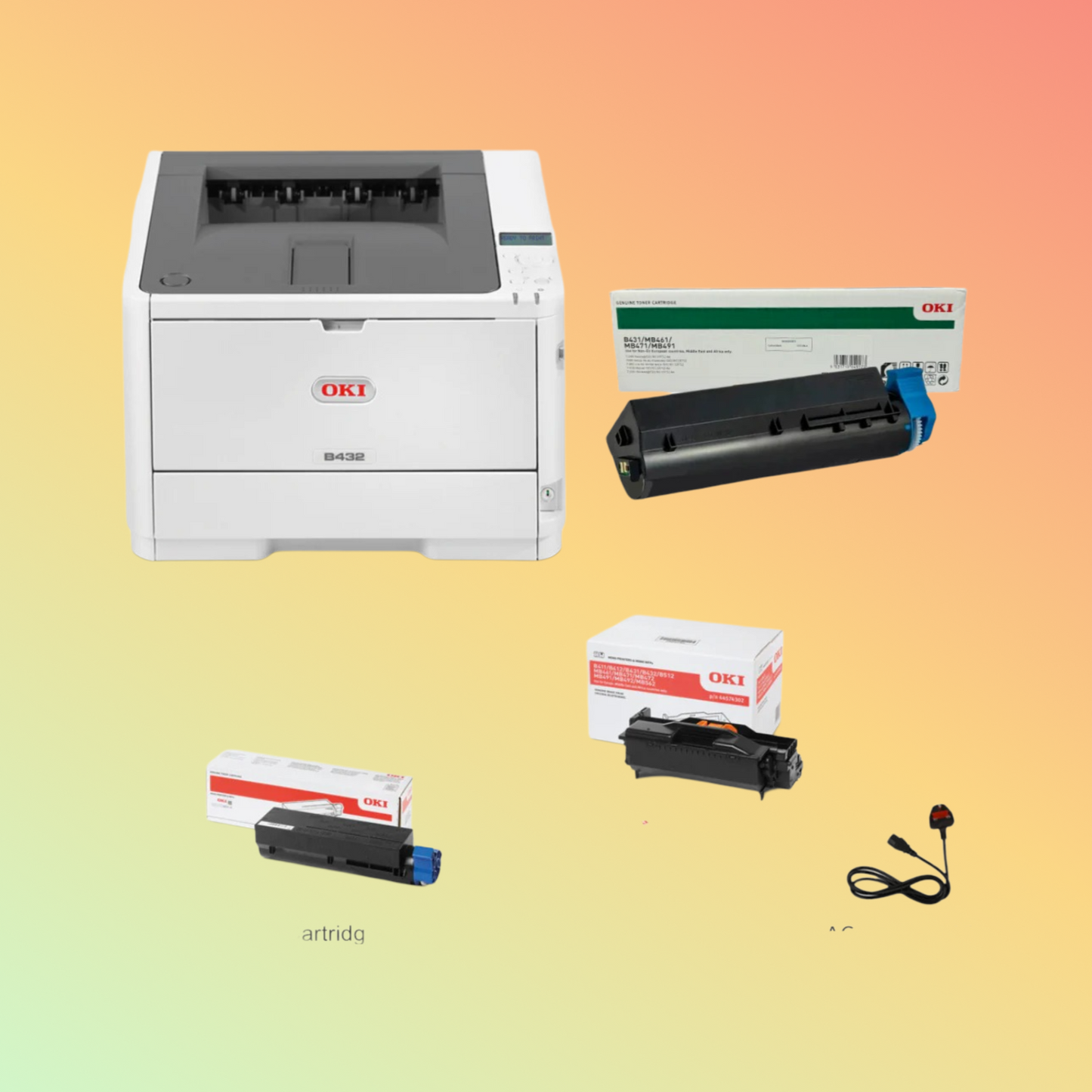 OKI B432dn Mono 40ppm Printer with Duplex Toner