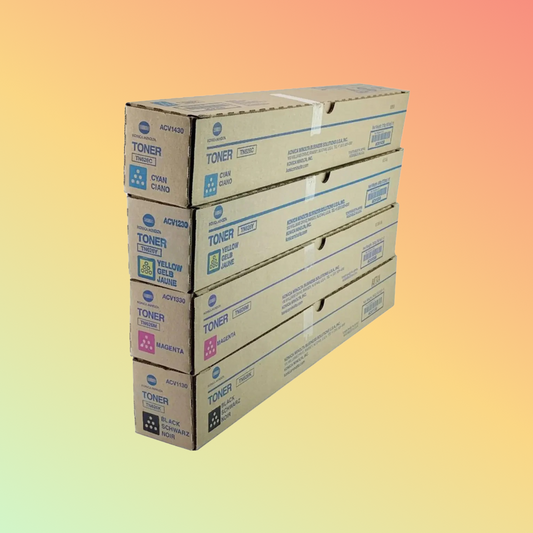 Konika Minolta TN-626 4-Color Toner Cartridge Set for Bizhub C300i Bizhub C360i