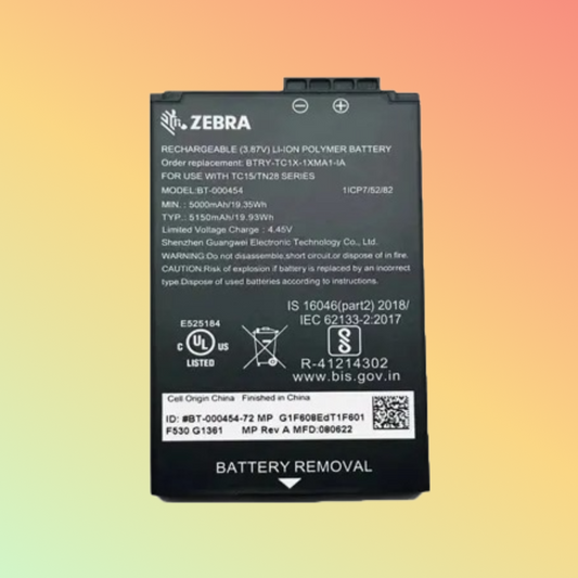 Battery BT-000454 BTRY-TN2X-1XMA1-01 for Zebra TC15 TN28