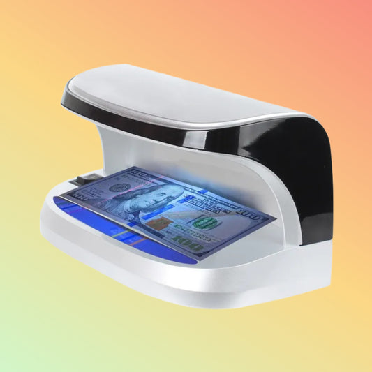 "NEOTECH AL-09 Money Detector with UV light for fast counterfeit detection."