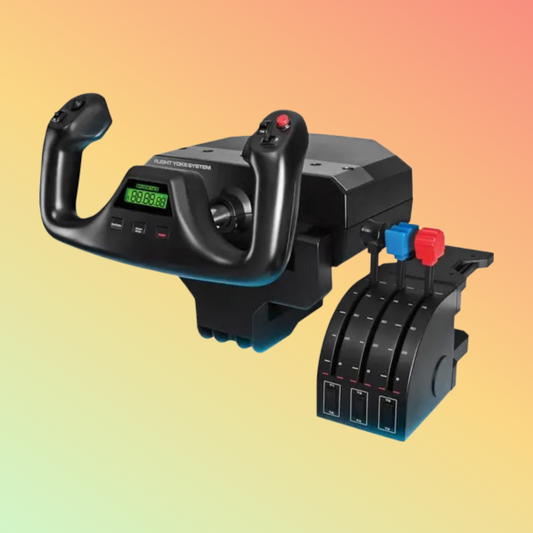 مجموعة نظام G Flight Yoke لأجهزة التحكم في الألعاب من Logitech