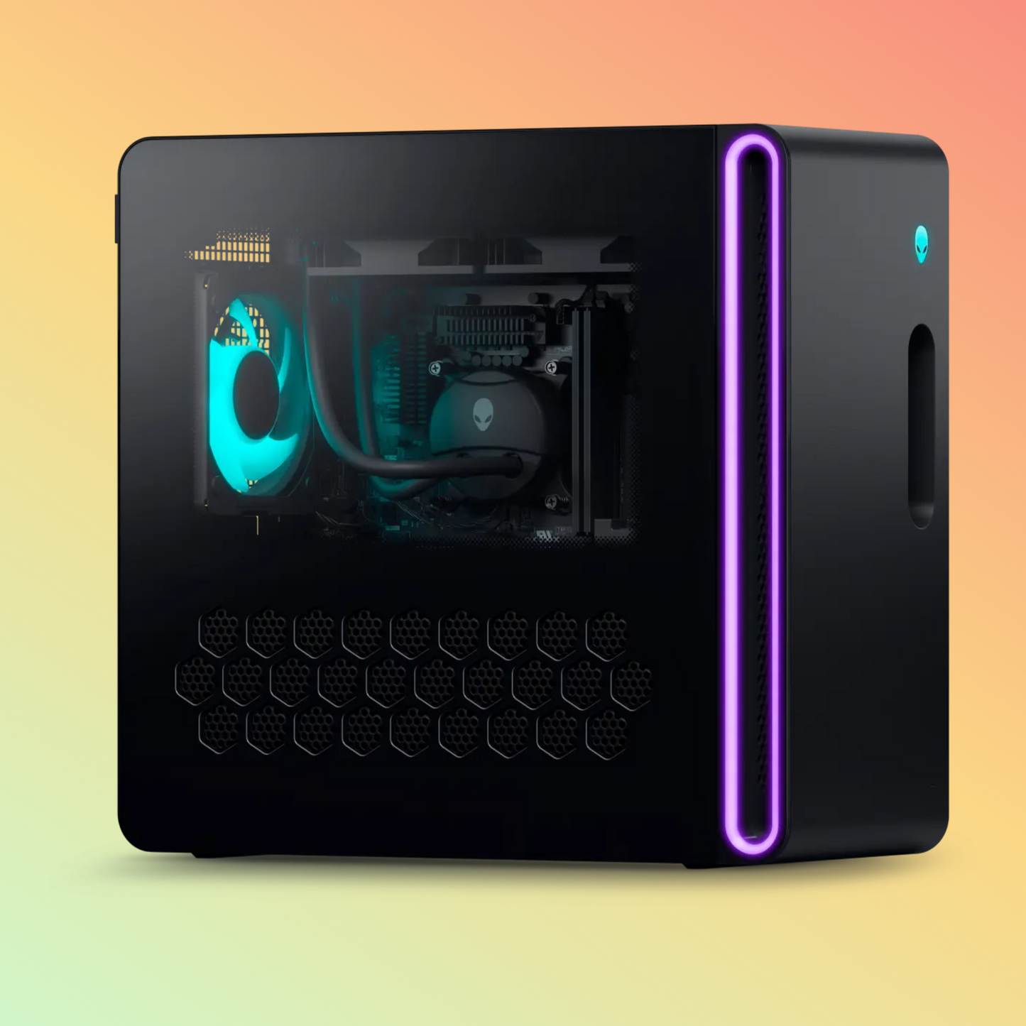 كمبيوتر مكتبي Dell Alienware Aurora R16 - معالج I9-14900F من الجيل الرابع، سعة 32 جيجابايت، قرص SSD سعة 1 تيرابايت، بطاقة رسومات Nvidia Geforce RTX 4080